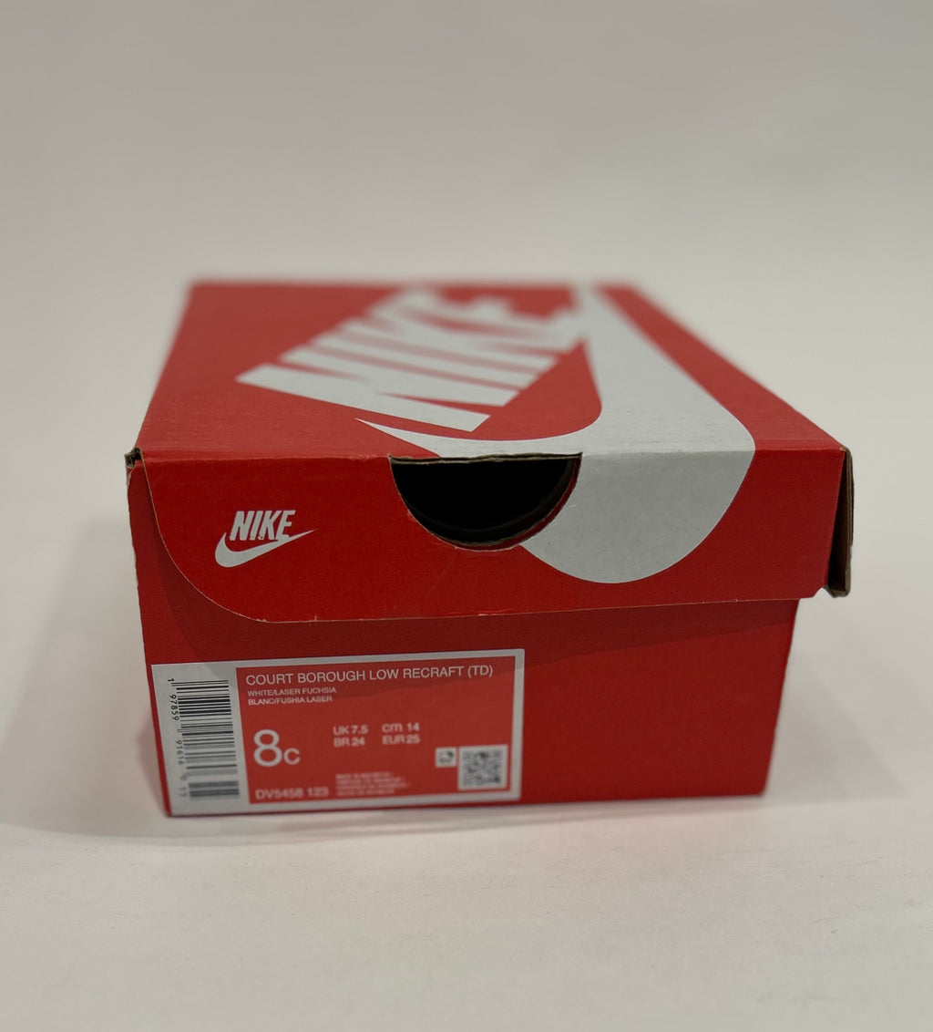 Nike Court Borough Low Recraft Fuscia Size 8C Toddlers shoes