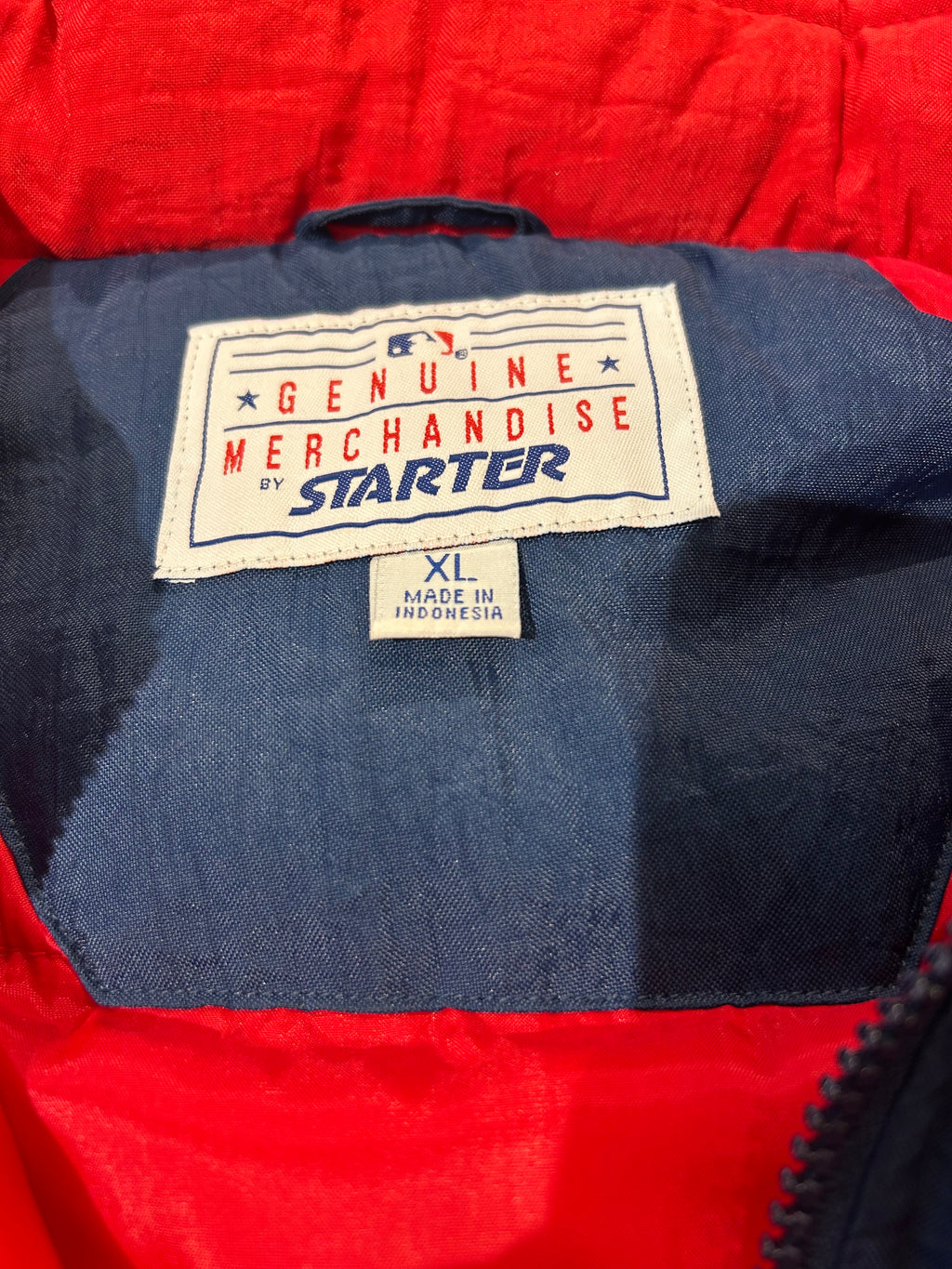 Vintage Starter Cleveland Indians MLB Pullover Coat Size XL