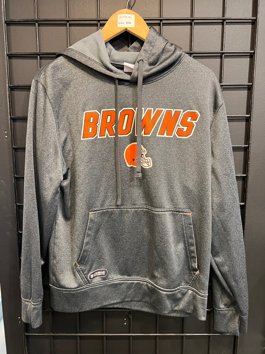 NFL Browns Grey Hoodie Size L