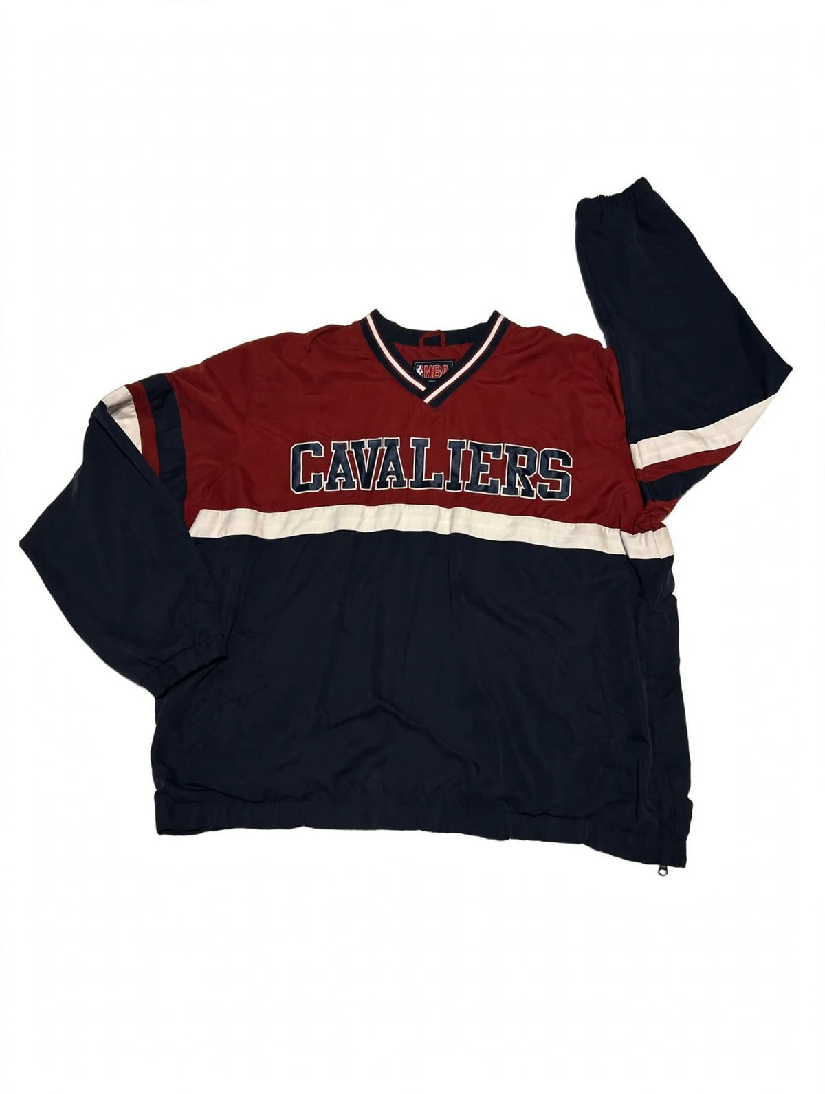 Cleveland Cavaliers Jacket XXL Windbreaker Pullover Wine Navy NBA NWOT