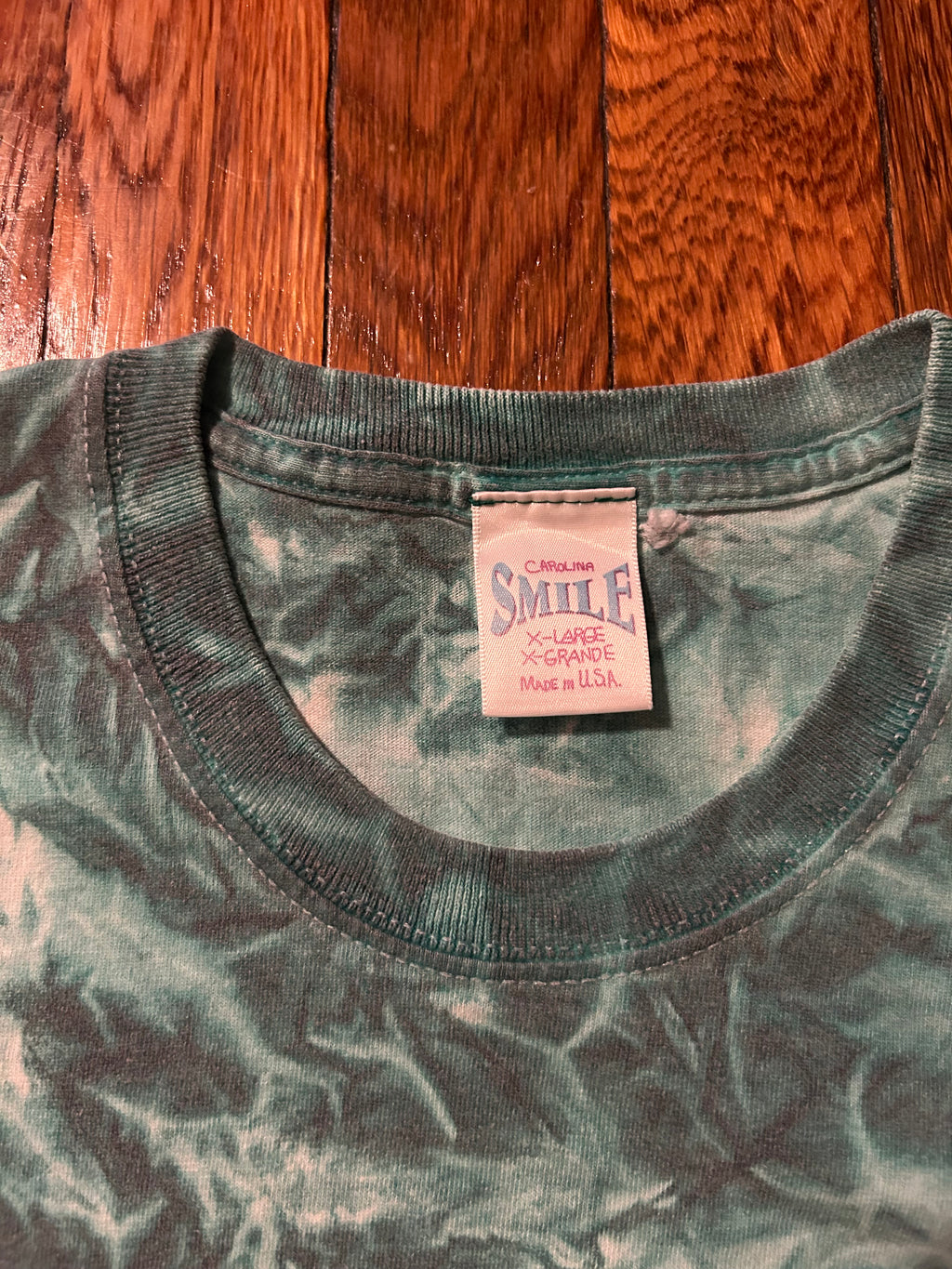 Atlanta Tye Dye Souvenir Embroidered 1990s Vintage Carolina Smile T Shirt Size XL