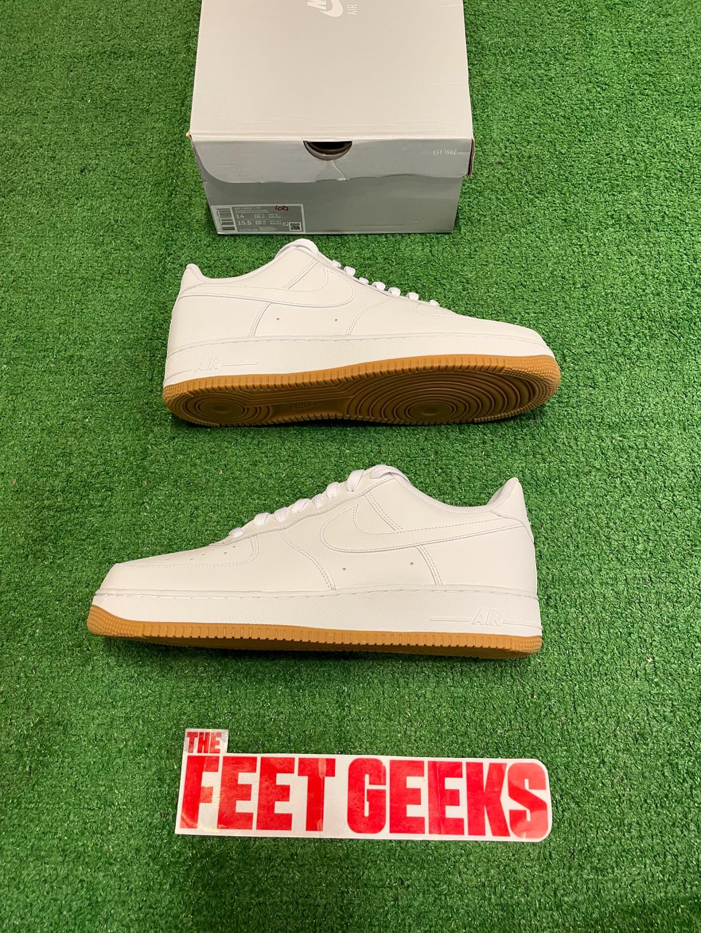 Men’s Nike Air Force 1 Low White Gum Size 14 & 15 Shoes Brand New