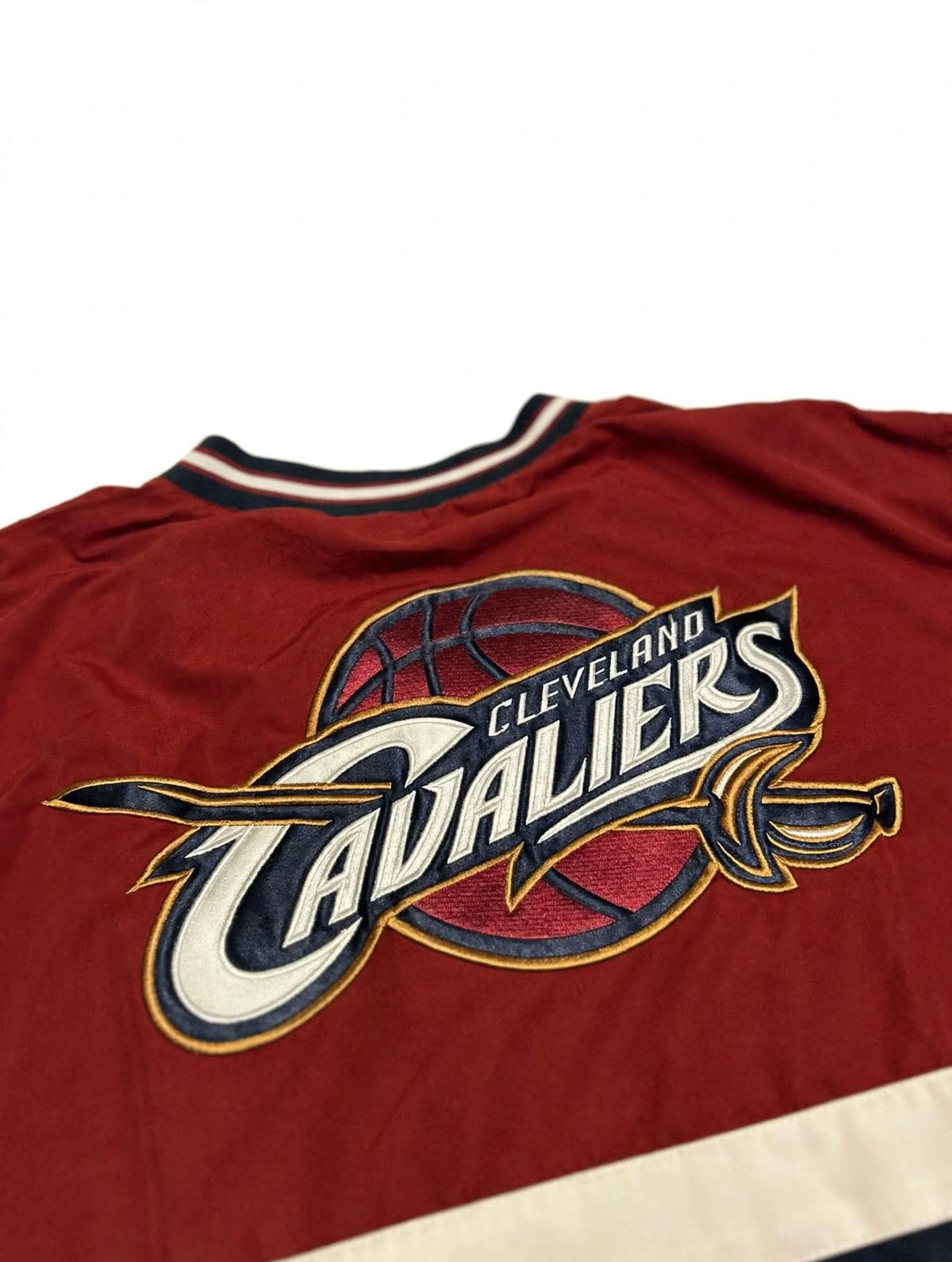 Cleveland Cavaliers Jacket XXL Windbreaker Pullover Wine Navy NBA NWOT