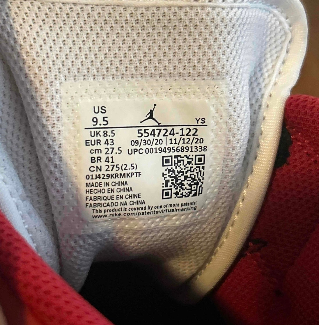 Air Jordan 1 Mid Gym Red Size 9.5 Men Shoes
