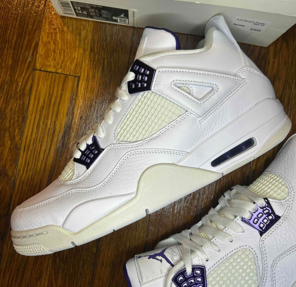 Air Jordan 4 Retro Metallic Purple Size 13 Men Shoes