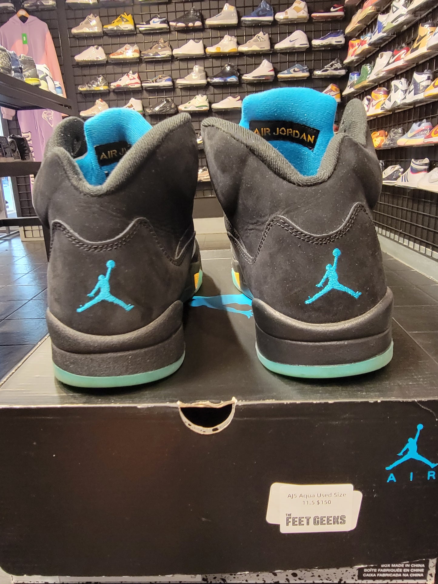 Men’s Air Jordan 5 Aqua Used