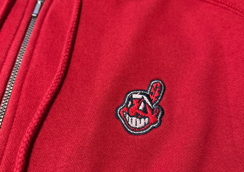Cleveland Indians Chief Wahoo Hoodie Womens XL Antigua Full Zip Red