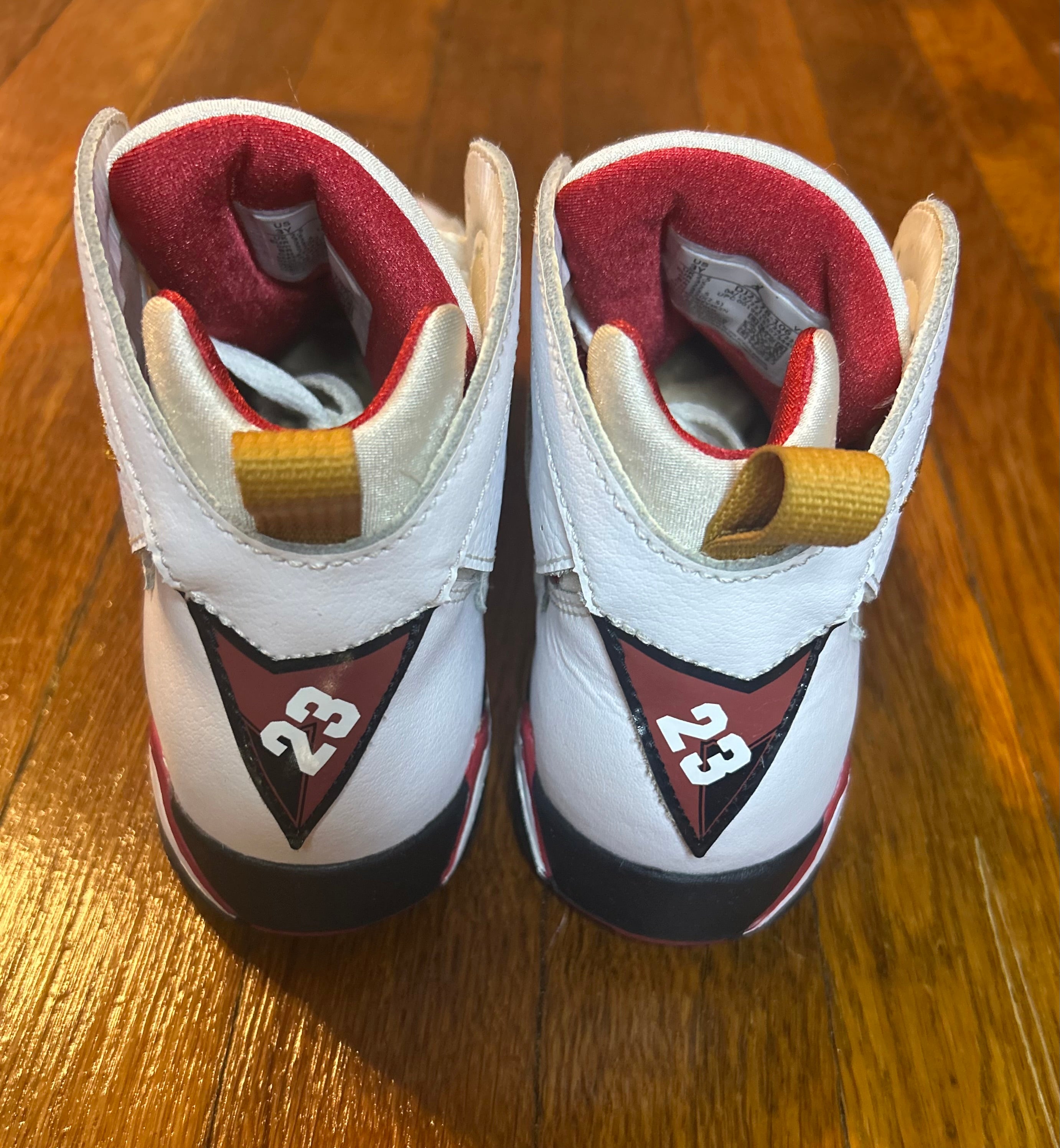 Jordan 7 Retro Cardinal Size 3Y PS Boys Shoes