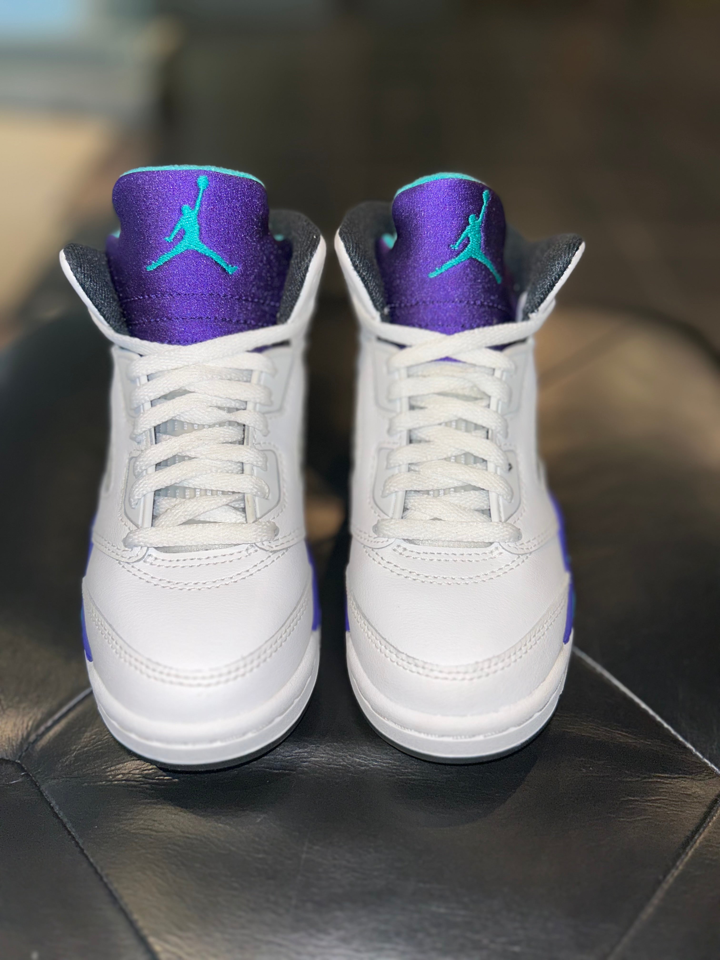 Kids Air Jordan 5 Grape Size 13C PS Shoes