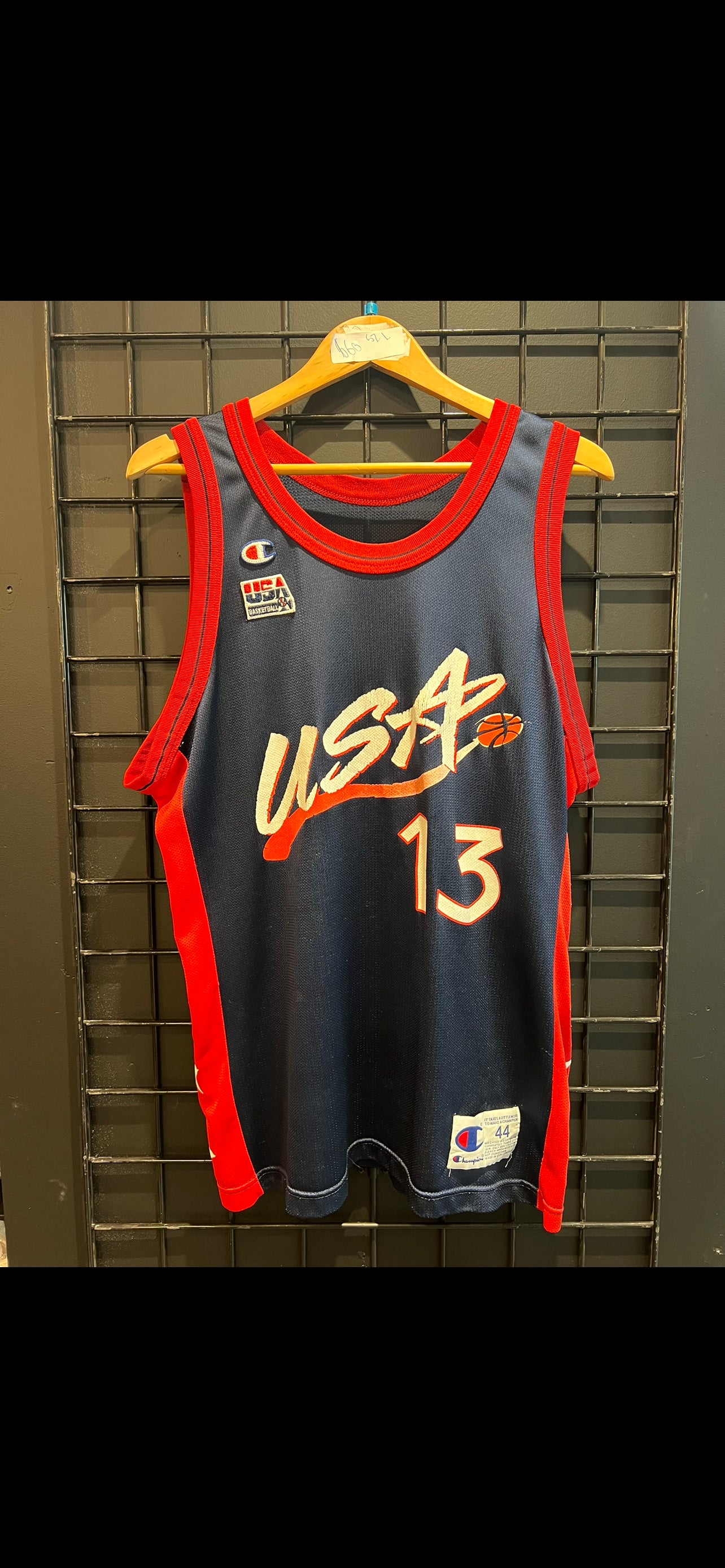 Vintage Champion Shaq Team USA Jersey