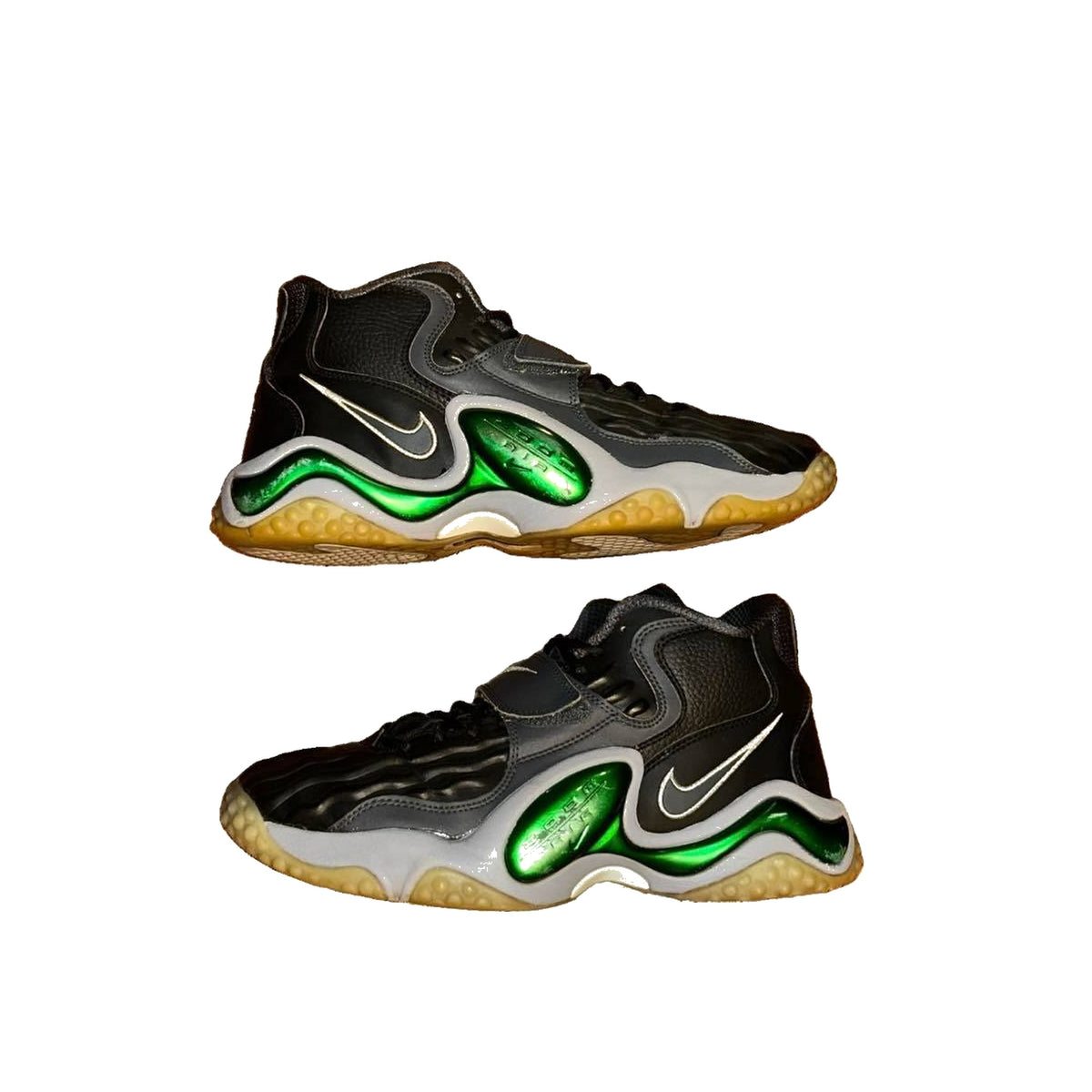 Nike Air Zoom Turf Jet 97 Mens 10 Black Green 554989-001 Packers Favre 2013