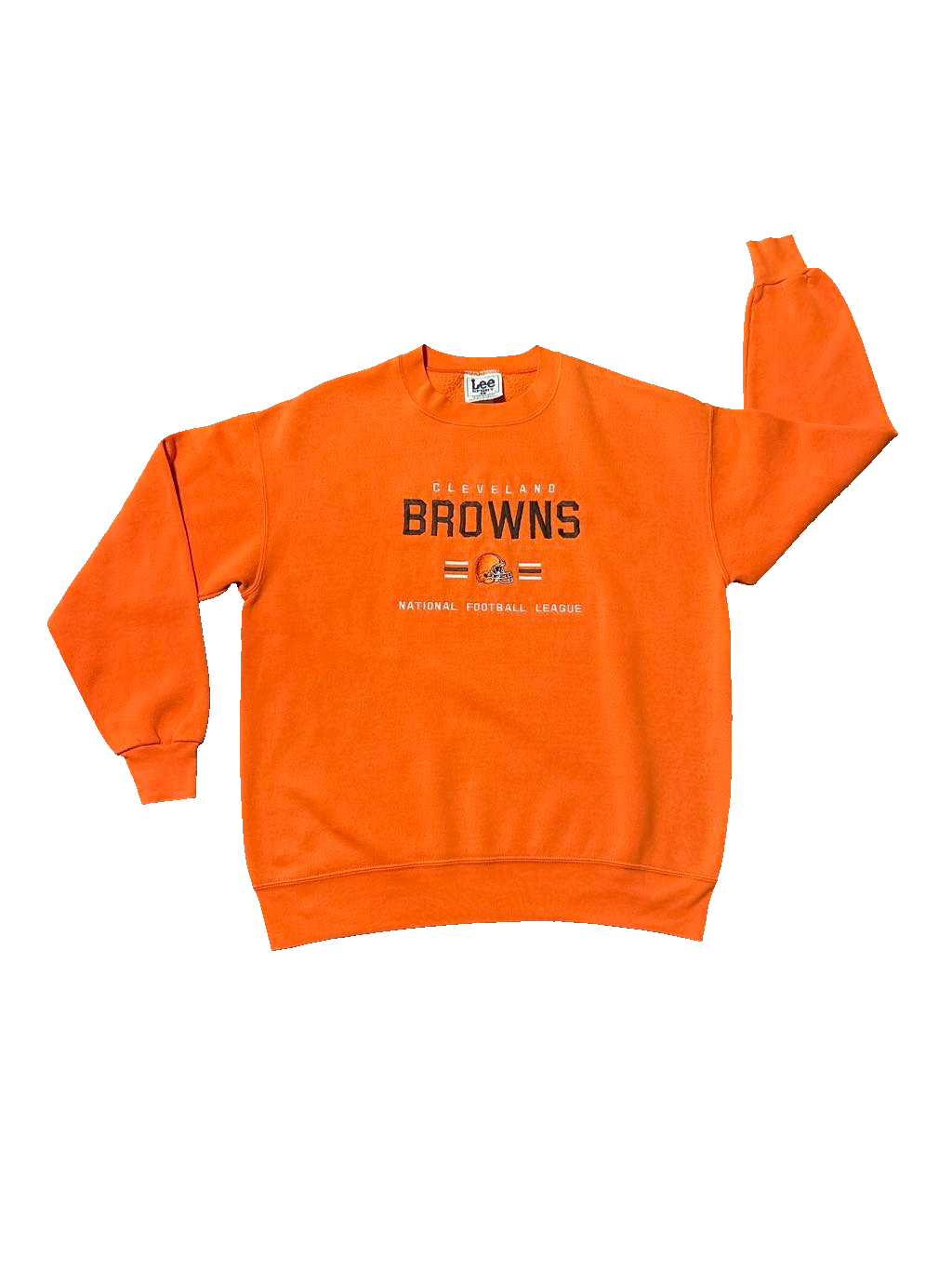 Cleveland Browns Sweatshirt L Lee Sport 90s Embroidered Orange NFL Crewneck Vintage
