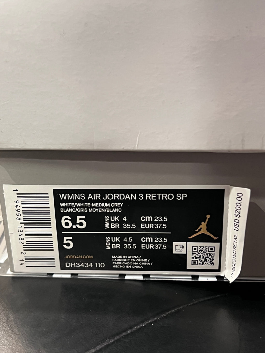 Women’s Air Jordan 3 A Ma Maniere Size 6.5
