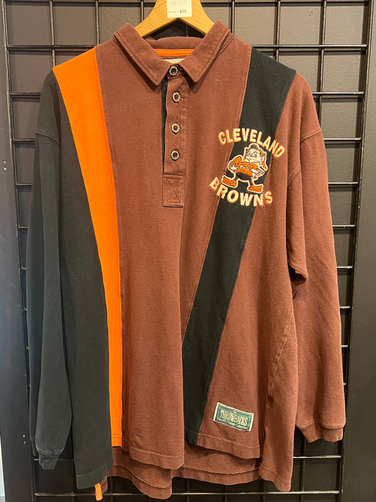 Mirage Cleveland Browns Long Sleeve Rugby Size XXL