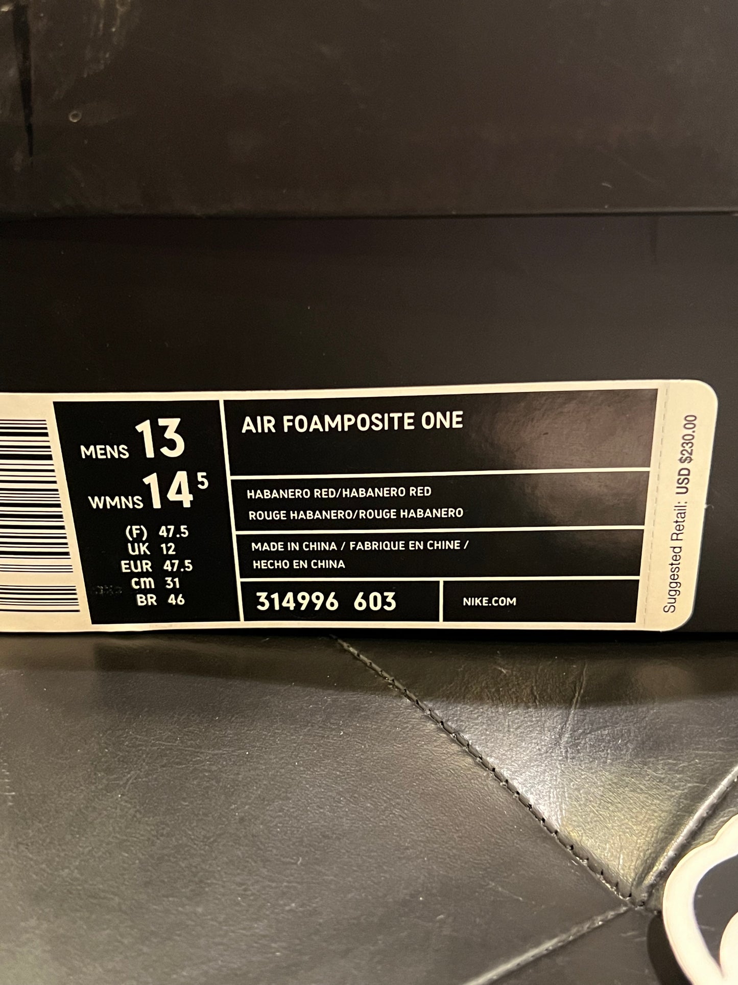Men’s Nike Air Foamposite One Habanero Brand New