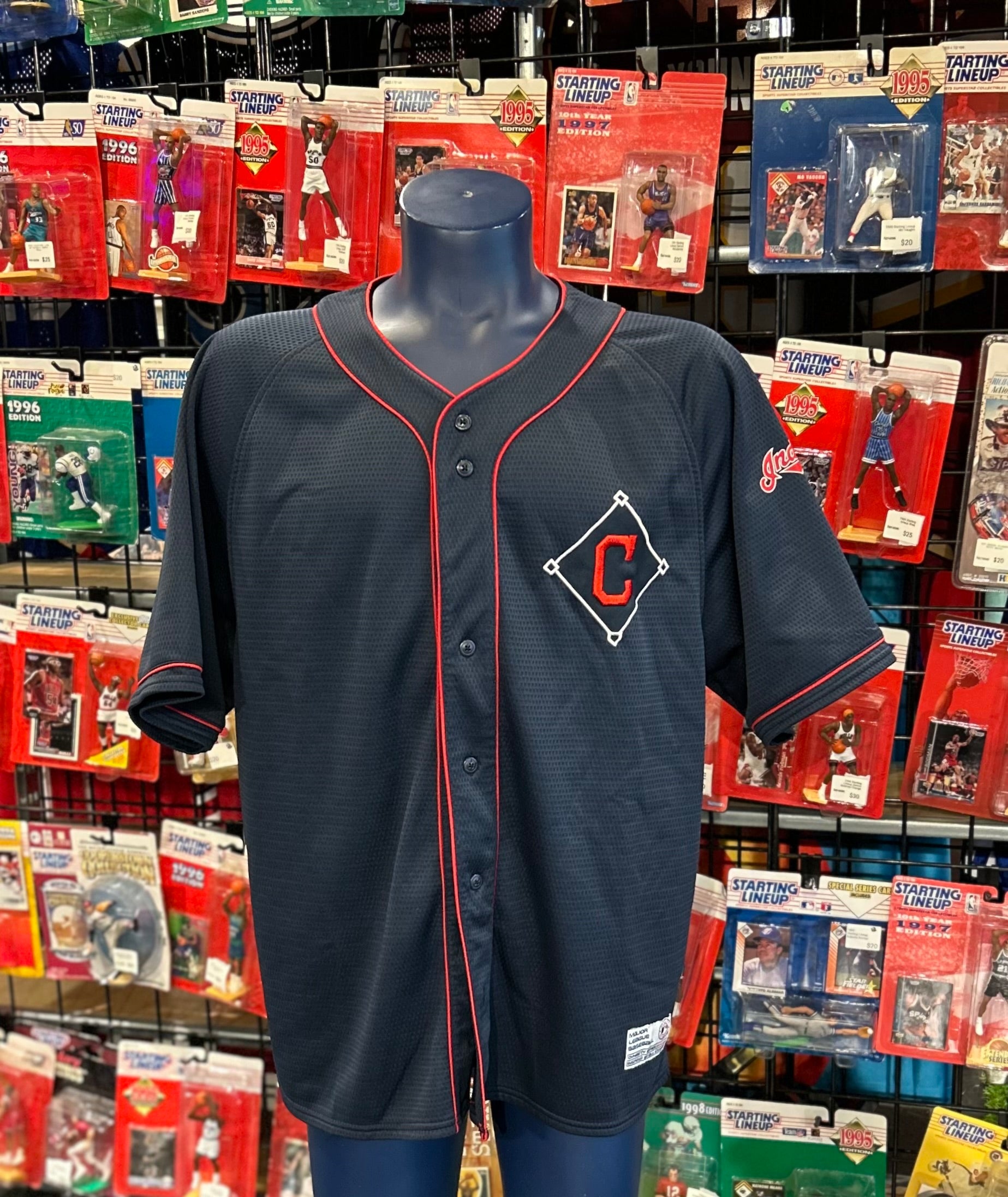 Dynasty MLB Cleveland Indians Baseball Jersey Navy Size 2XL