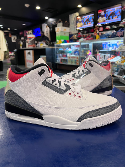 Men’s Air Jordan 3 Fire Red Denim Size 14