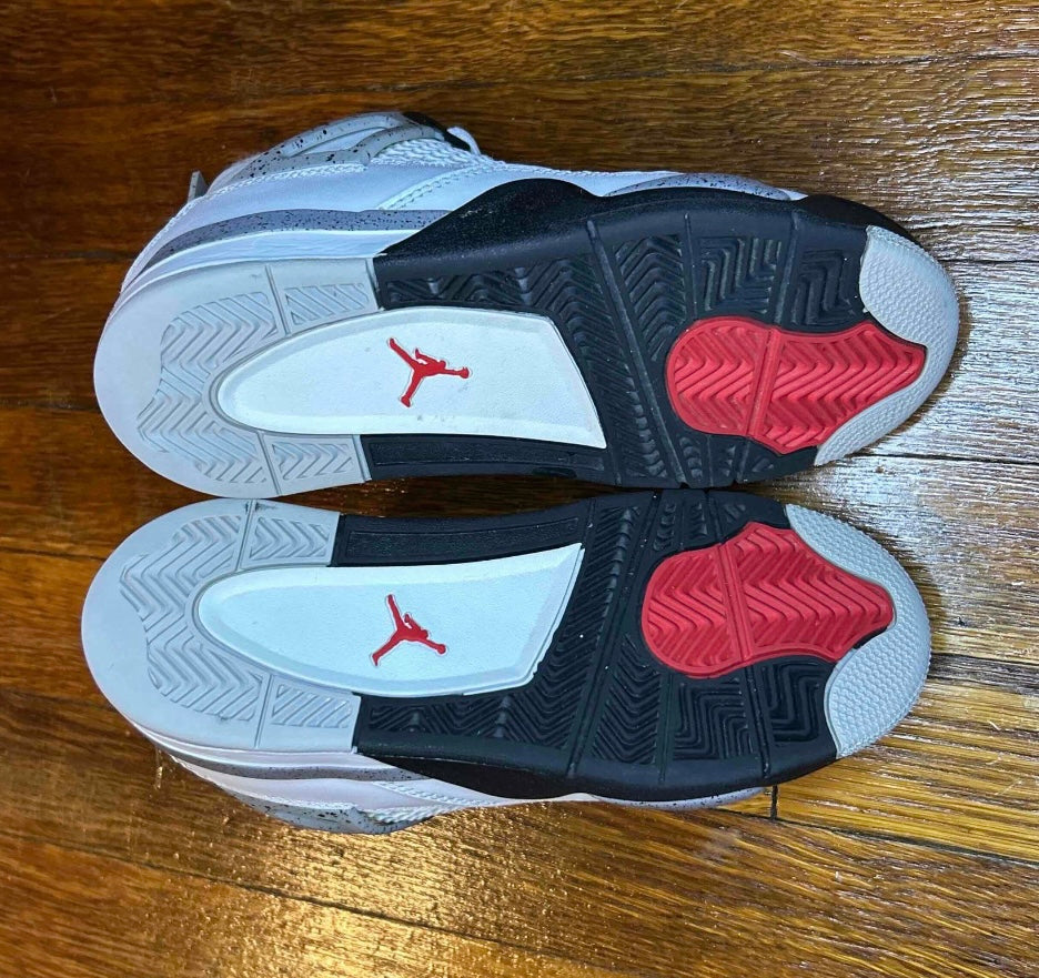 Jordan 4 Retro White Cement 2025 Size 1.5Y Pre School Kids Shoes