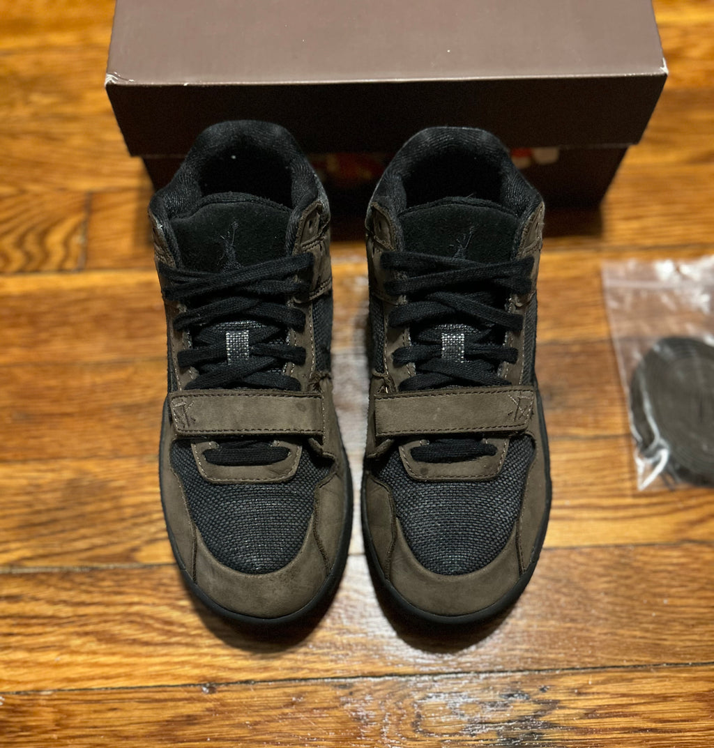 Nike Travis Scott x Jordan Jumpman Jack TR PS Dark Mocha Black Sail Size 3Y FJ2851