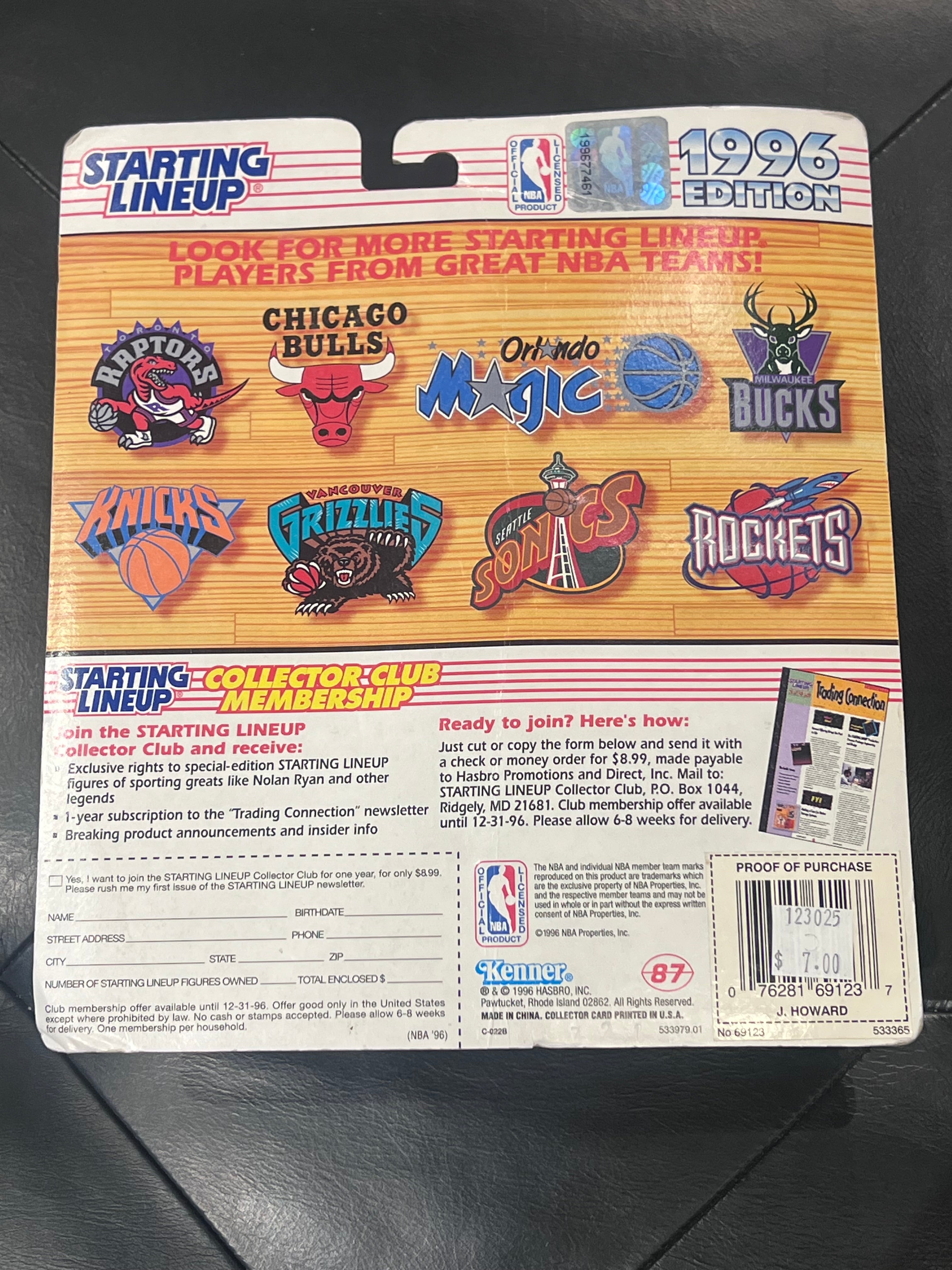 1996 Starting Lineup Juwan Howard Figure