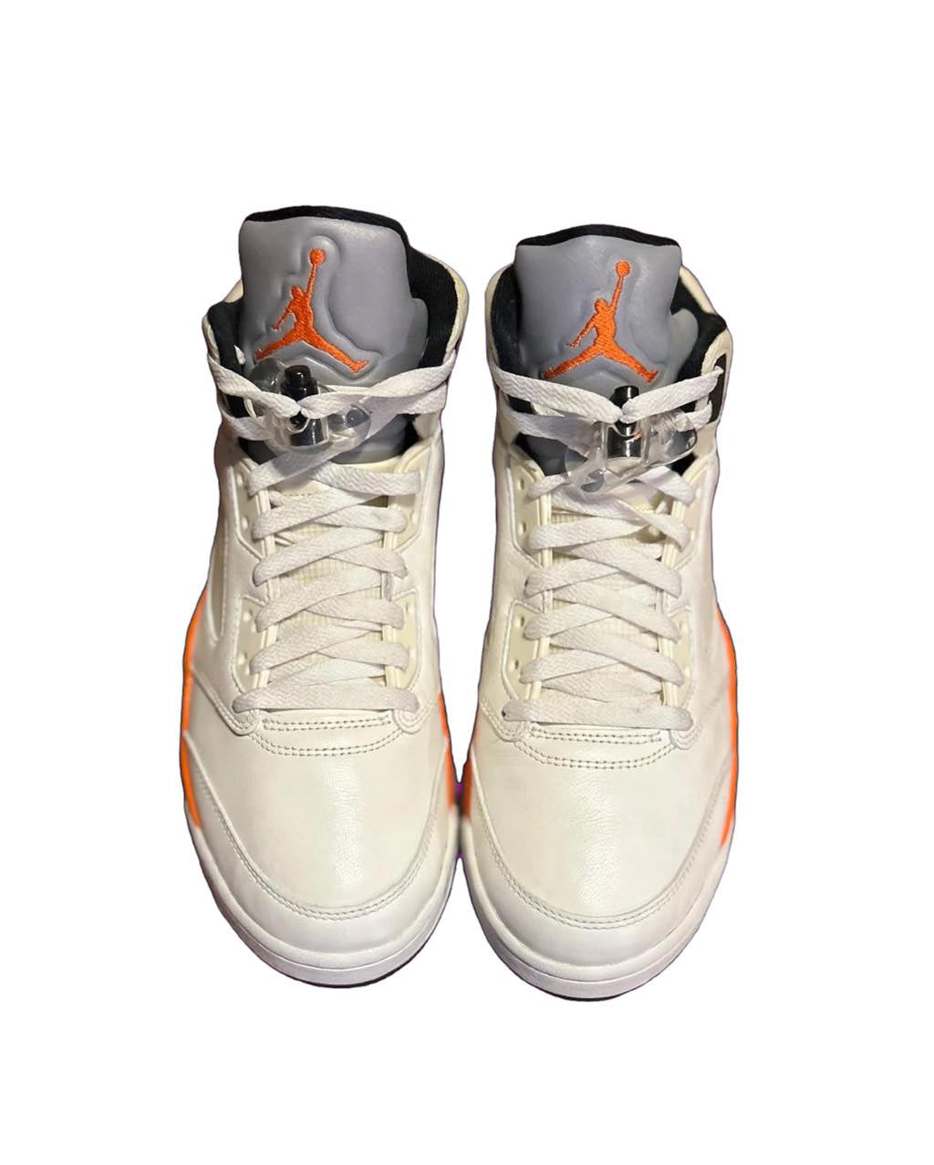 Air Jordan 5 Retro Shattered Backboard DC1060-100 Sail Orange Size 9 Clean
