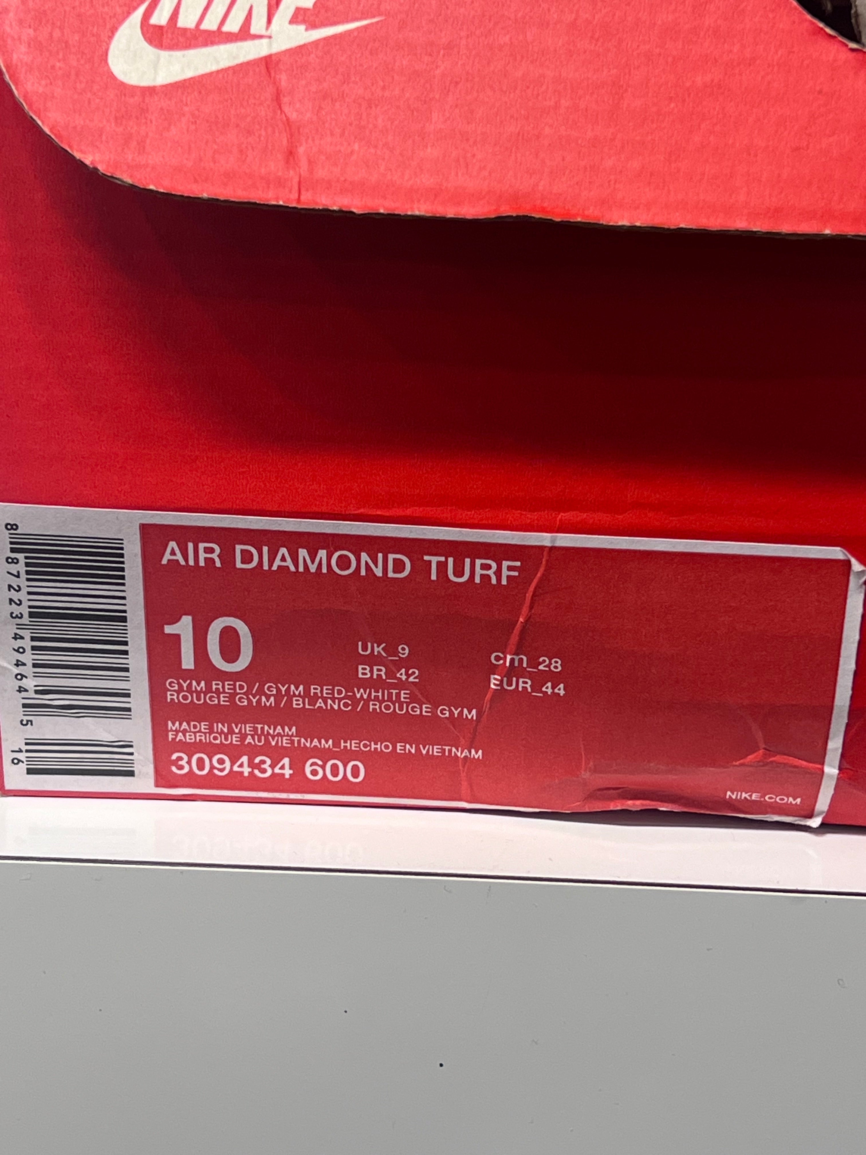 Nike Air Diamond Turf Gym Red Size 10 Men’s Shoes