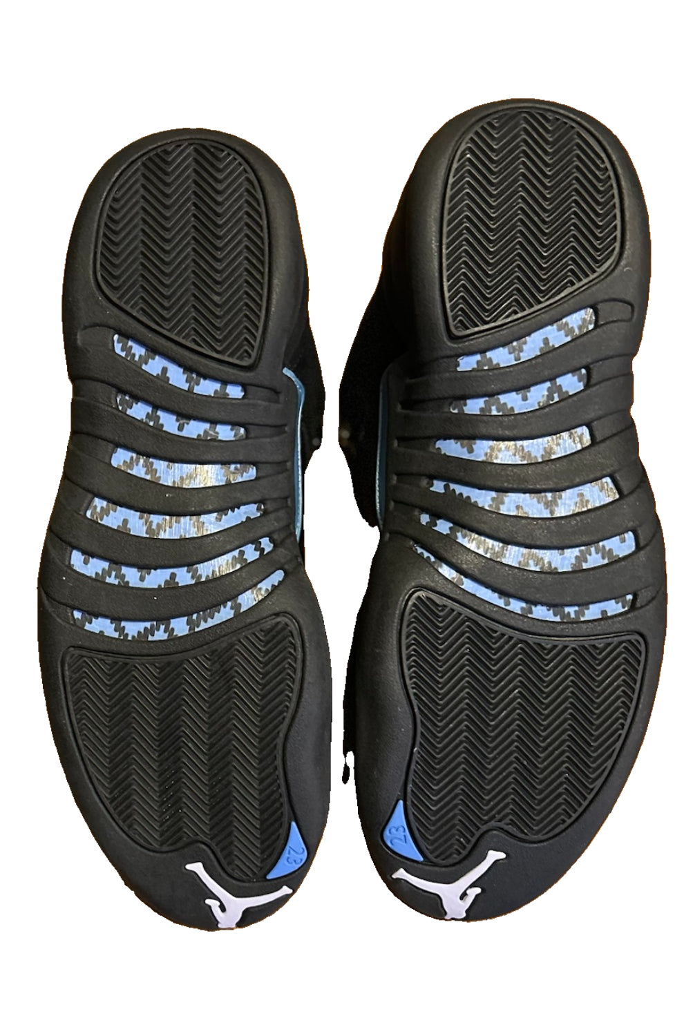 Air Jordan 12 Retro Nubuck 2009 130690-018 Size 12 Black University Blue NWOB
