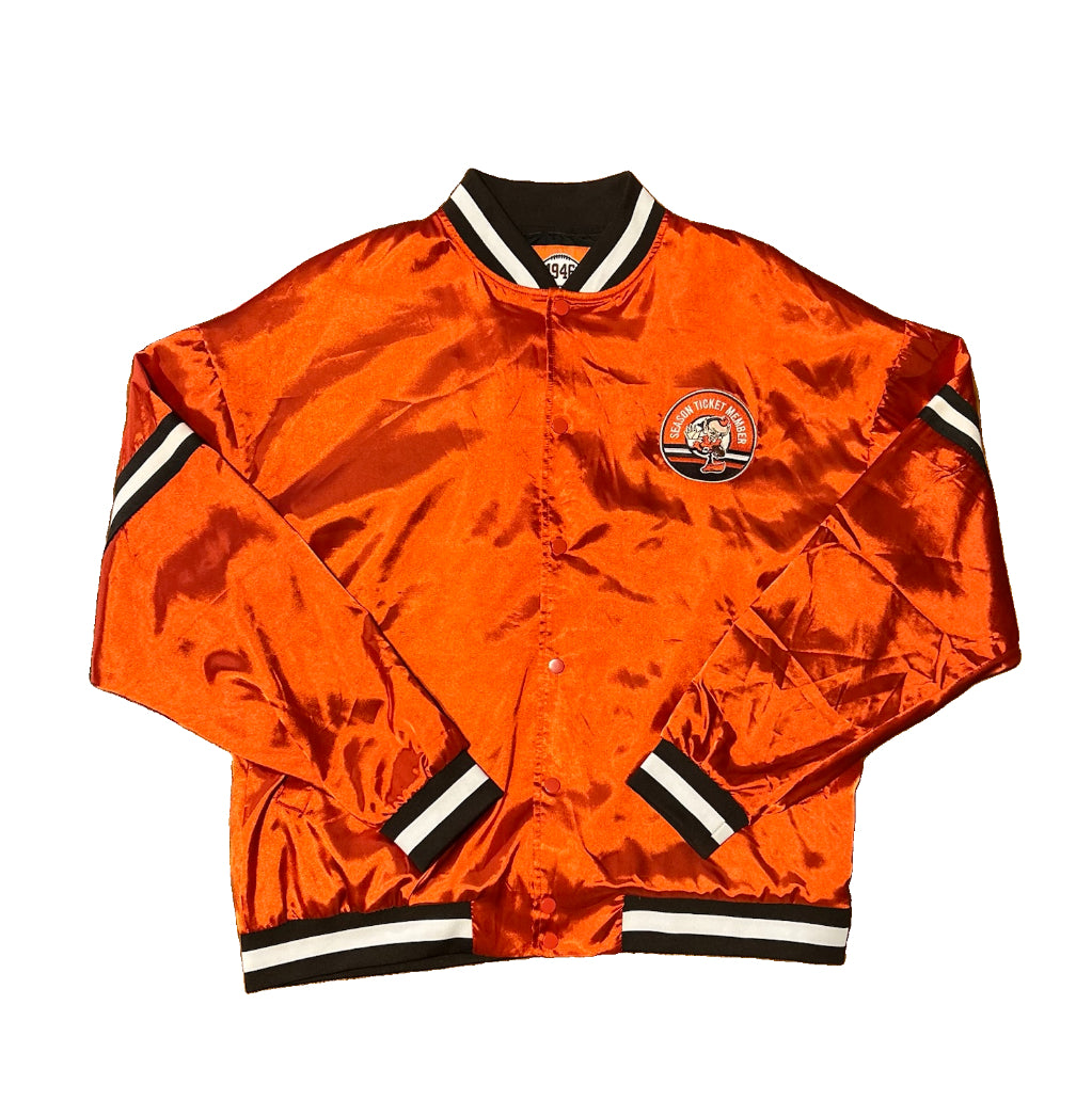 Cleveland Browns Season Ticket Member Jacket XL Brownie Elf Satin Bomber 1946