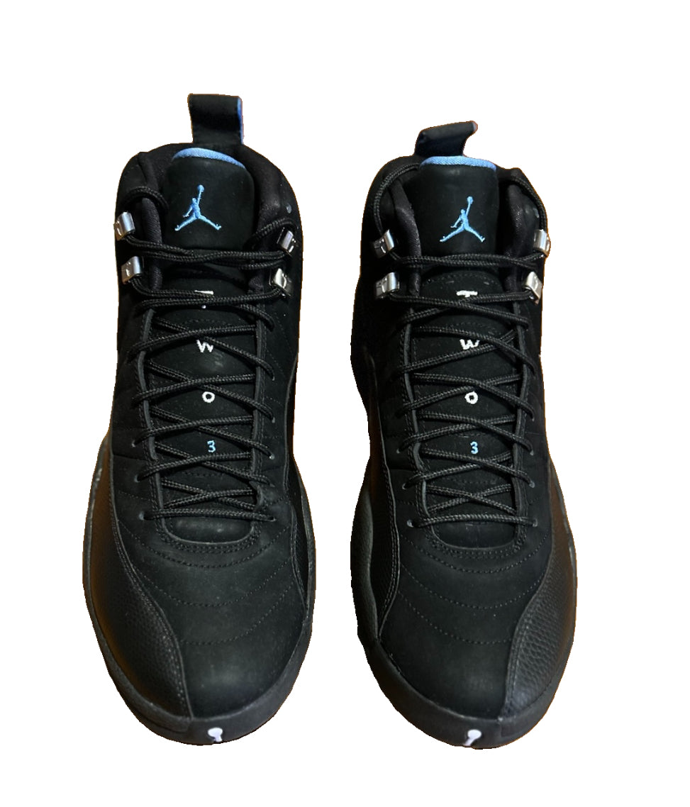 Air Jordan 12 Retro Nubuck 2009 130690-018 Size 12 Black University Blue NWOB