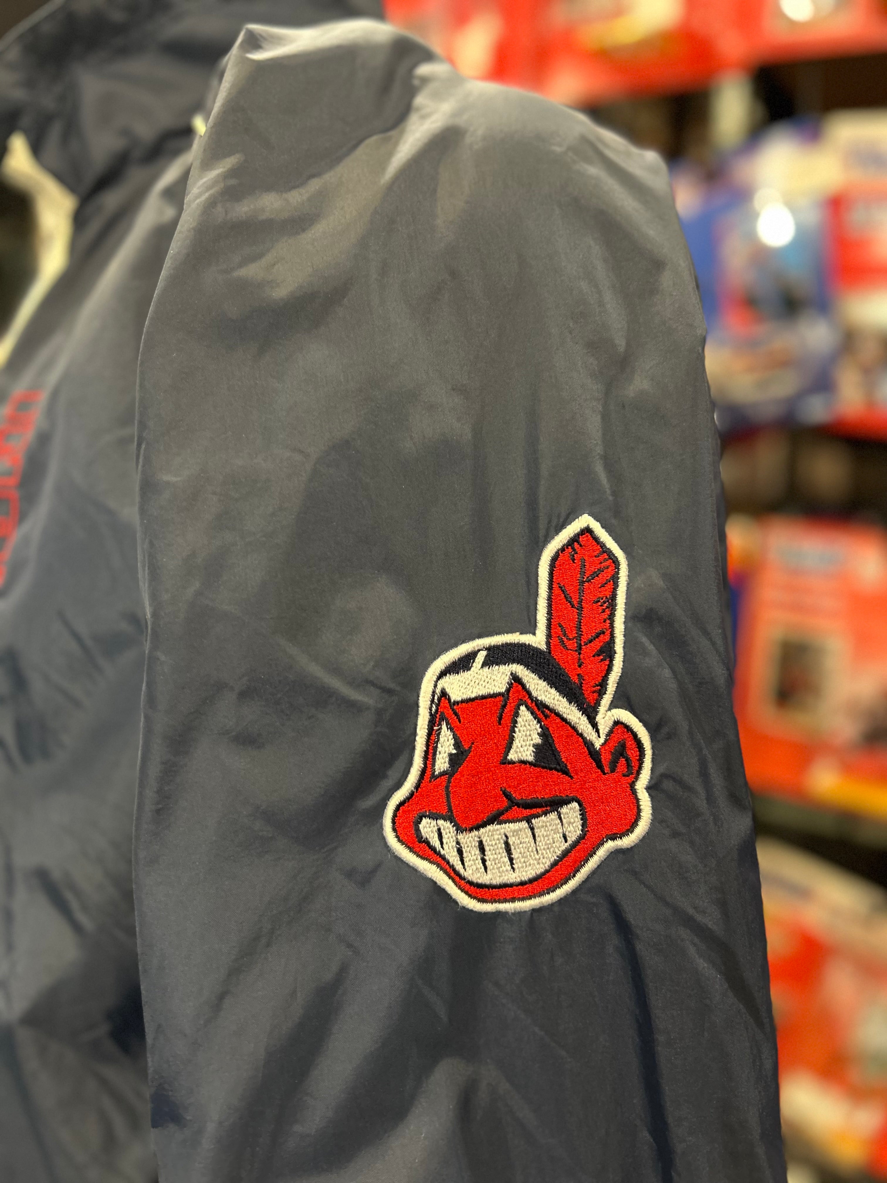Vintage Puma Cleveland Indians Wahoo Patch Jacket Size XL
