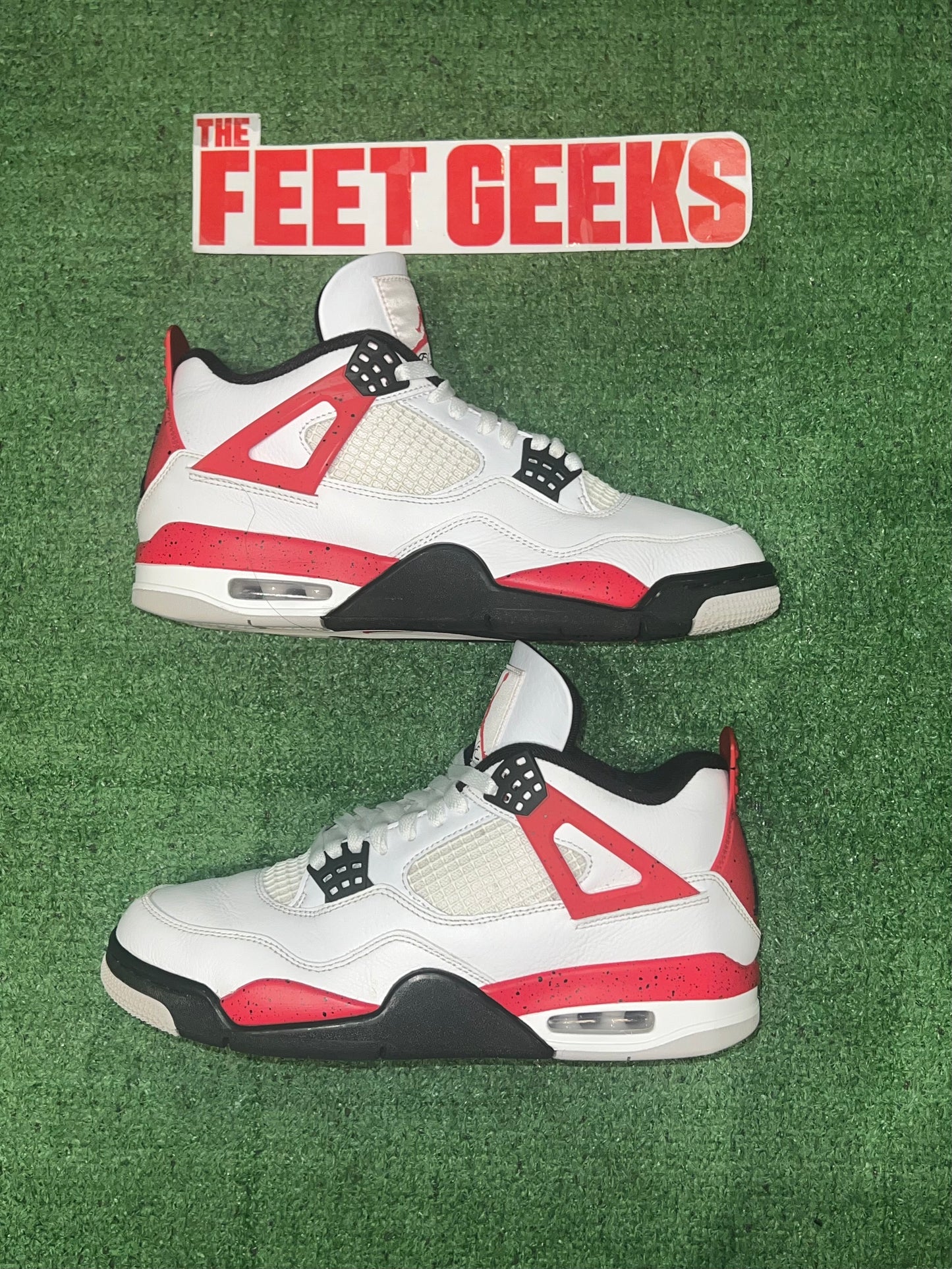 Men’s Air Jordan 4 Red Cement Size 9.5 Shoes Pre-Owned No Box