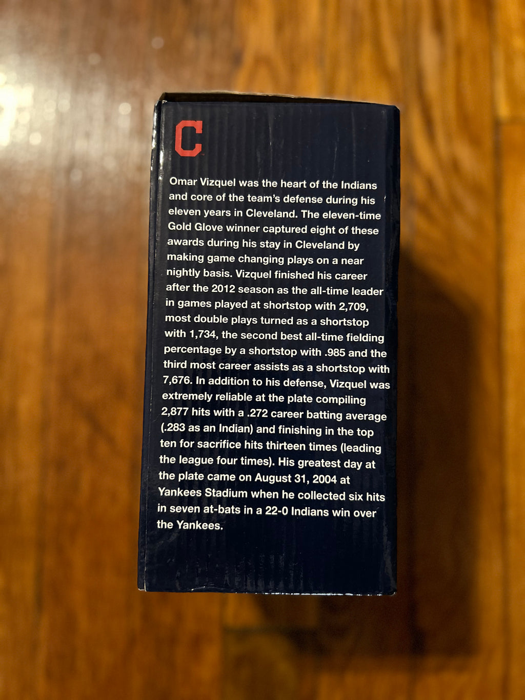 Cleveland Indians Omar Vizquel Collectible Bobblehead 11 Time Golden Glove Winner