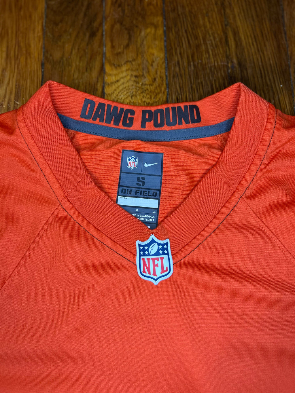Nike Cleveland Browns Orange Alternate Blank Game Jersey Size S On Field Dawg Pound 2015-19