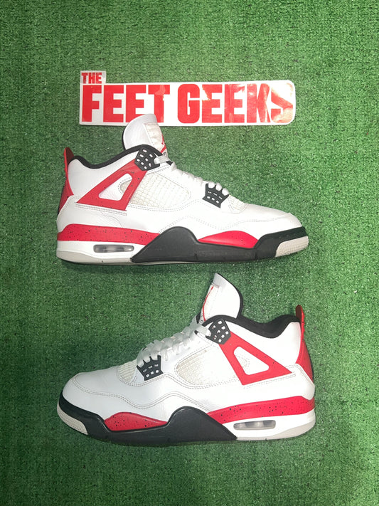 Men’s Air Jordan 4 Red Cement Size 9.5 Shoes Pre-Owned No Box