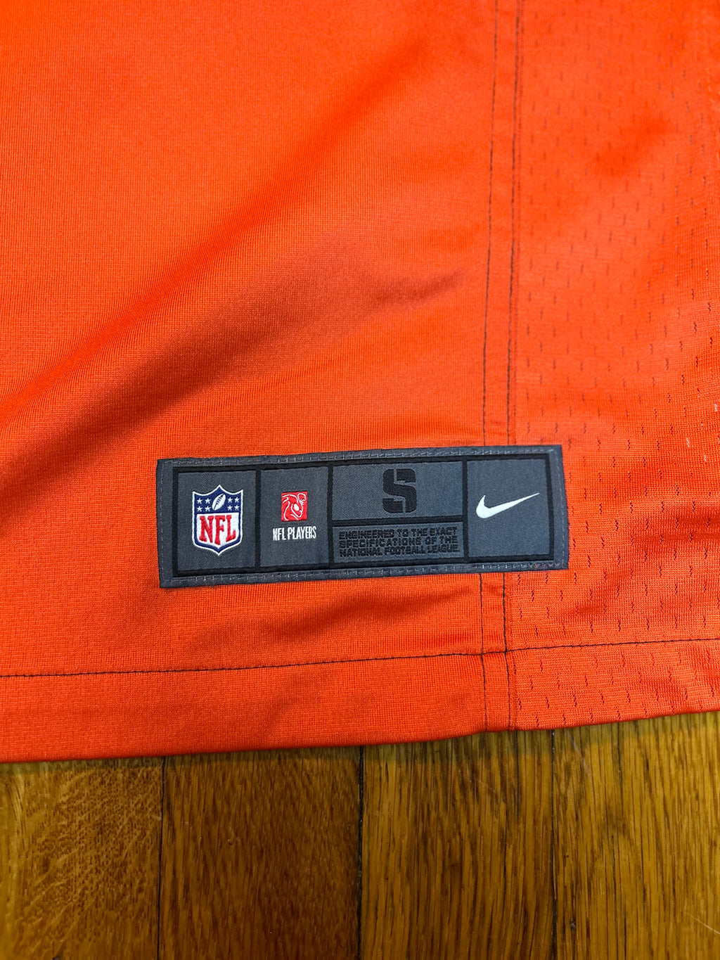 Nike Cleveland Browns Orange Alternate Blank Game Jersey Size S On Field Dawg Pound 2015-19