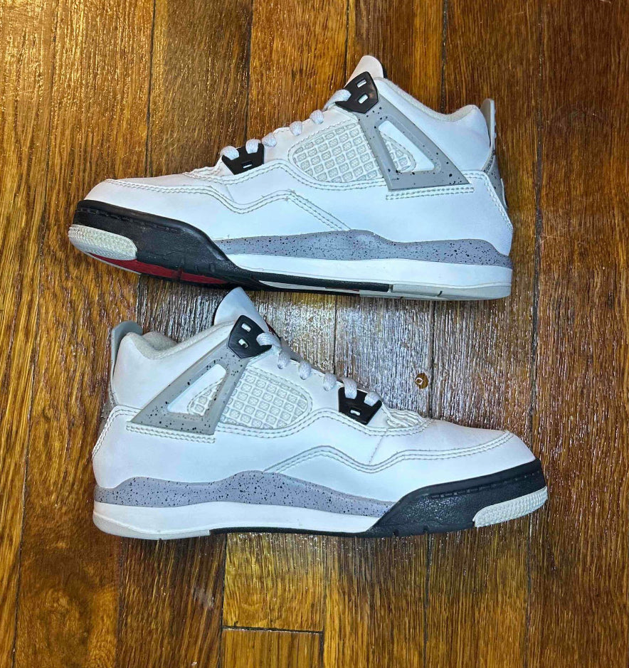Jordan 4 Retro White Cement 2025 Size 1.5Y Pre School Kids Shoes