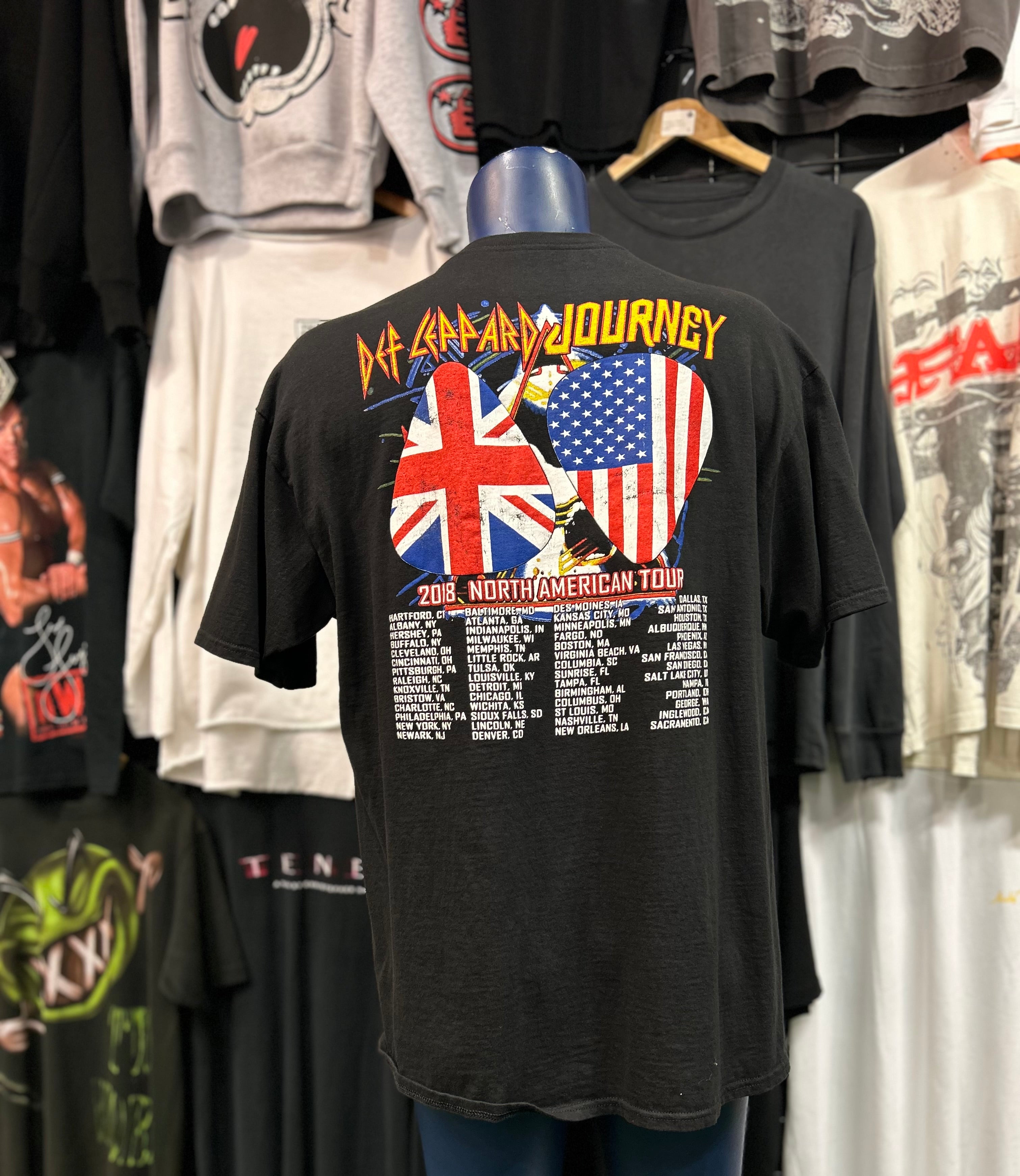Def Leppard and Journey North American Tour T-Shirt Size 2XL