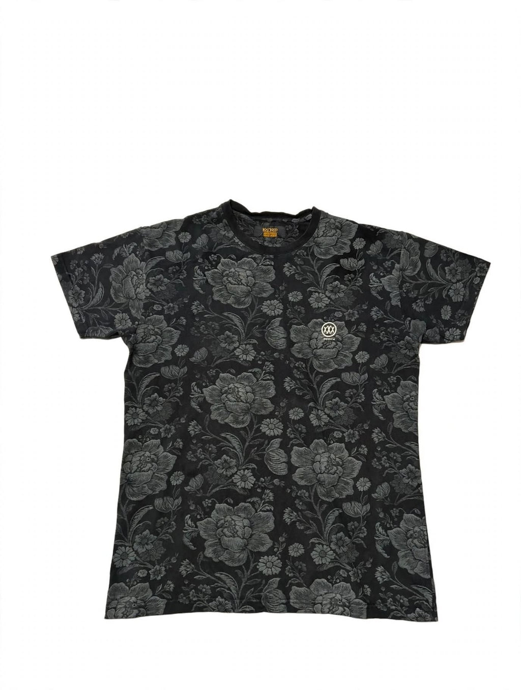 10.Deep Shirt XL Black Grey Floral 10th Div Garment Supply BTR SNC 95 Streetwear