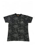 10.Deep Shirt XL Black Grey Floral 10th Div Garment Supply BTR SNC 95 Streetwear