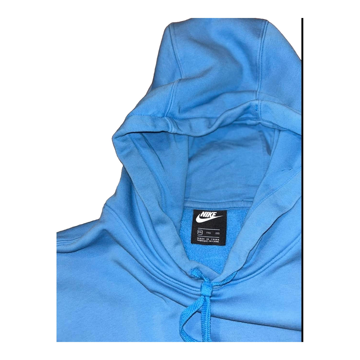 Nike Club Fleece Hoodie Mens 2XL University Blue BV2654-435 Pullover Sweatshirt