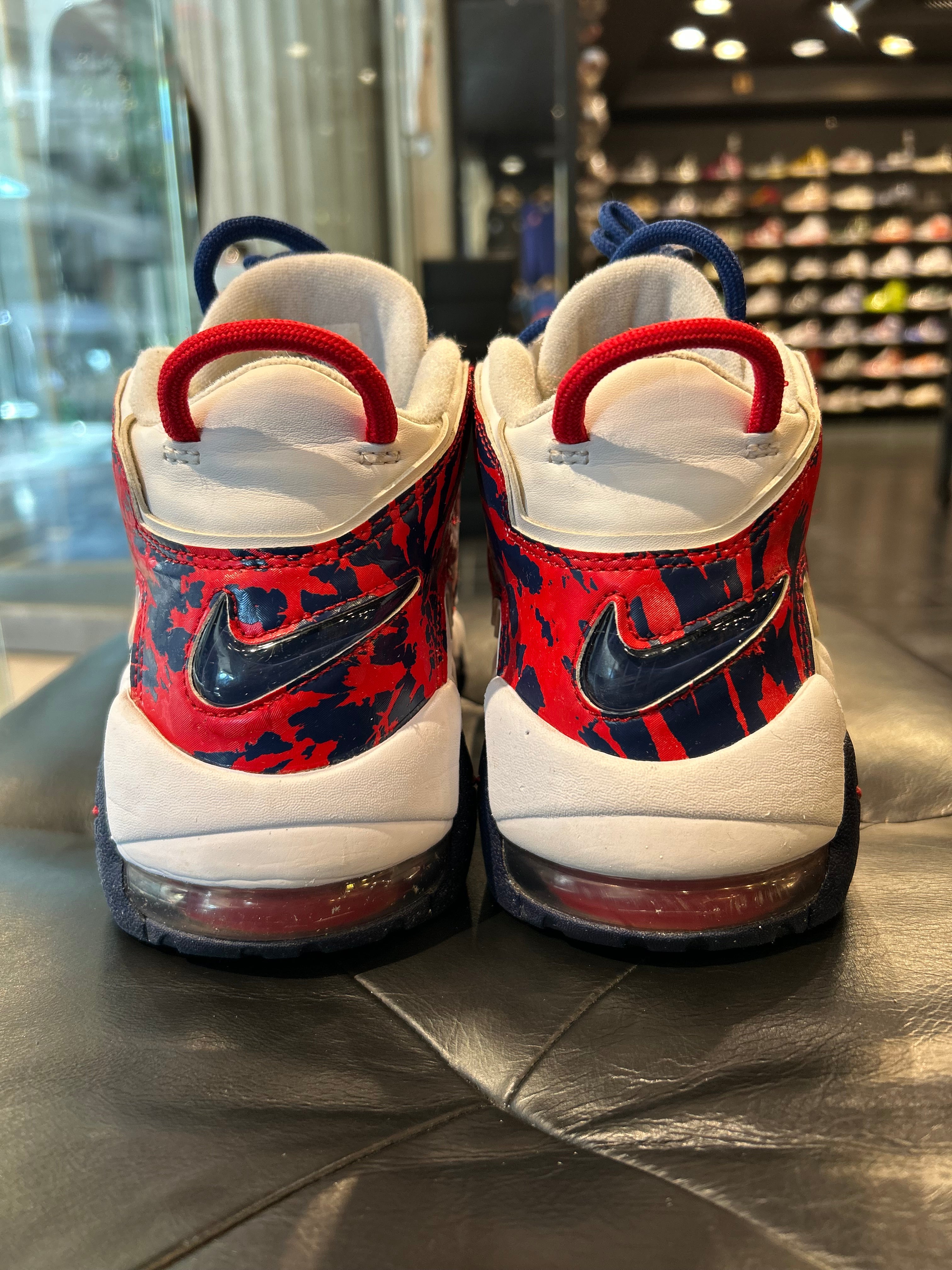 Nike Air More Uptempo Red Camo Size 8.5 Men Shoes