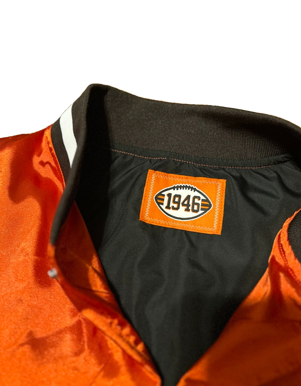 Cleveland Browns Season Ticket Member Jacket XL Brownie Elf Satin Bomber 1946