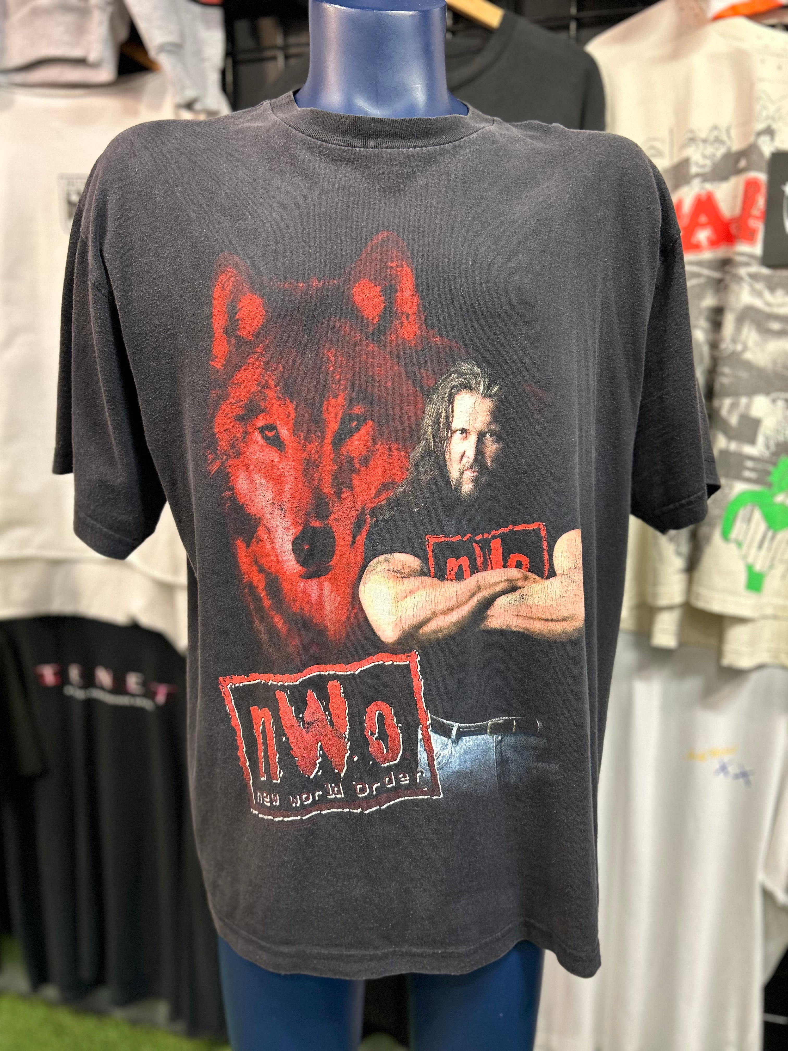Vintage 1998 WCW Kevin Nash NWO Wolf Pack T-Shirt Size 2XL