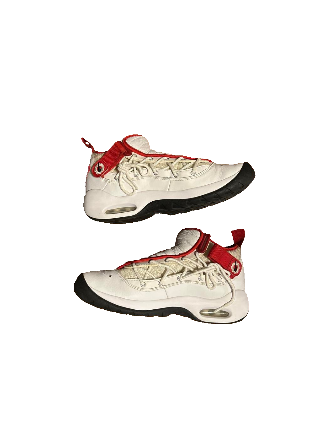 Nike Air Shake Ndestrukt OG Bulls 880869-100 White Red Black Size 9.5 Lightly Used No Box 2017