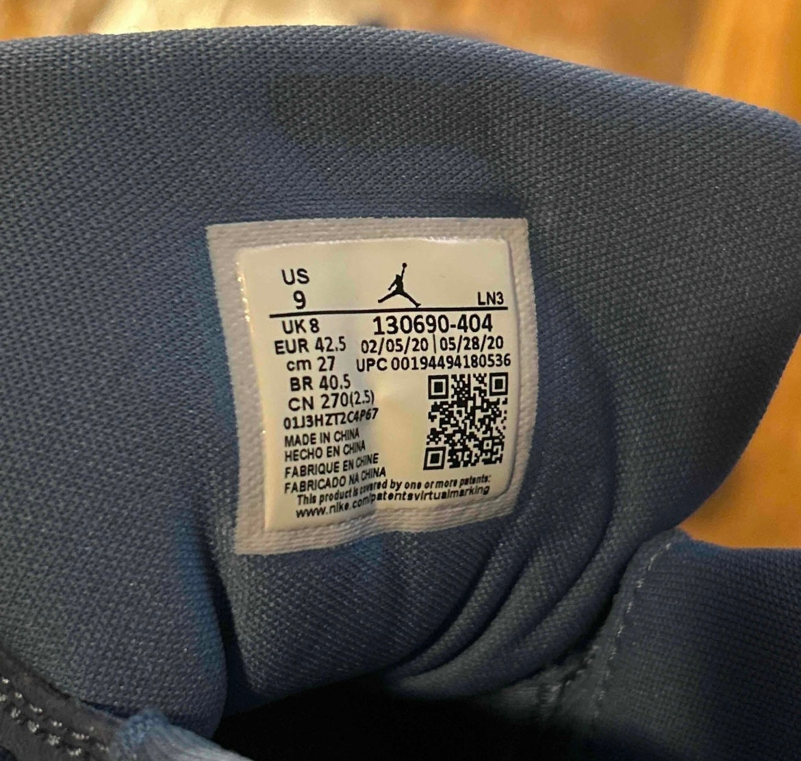 Air Jordan 12 Retro Indigo Size 9 Men Shoes