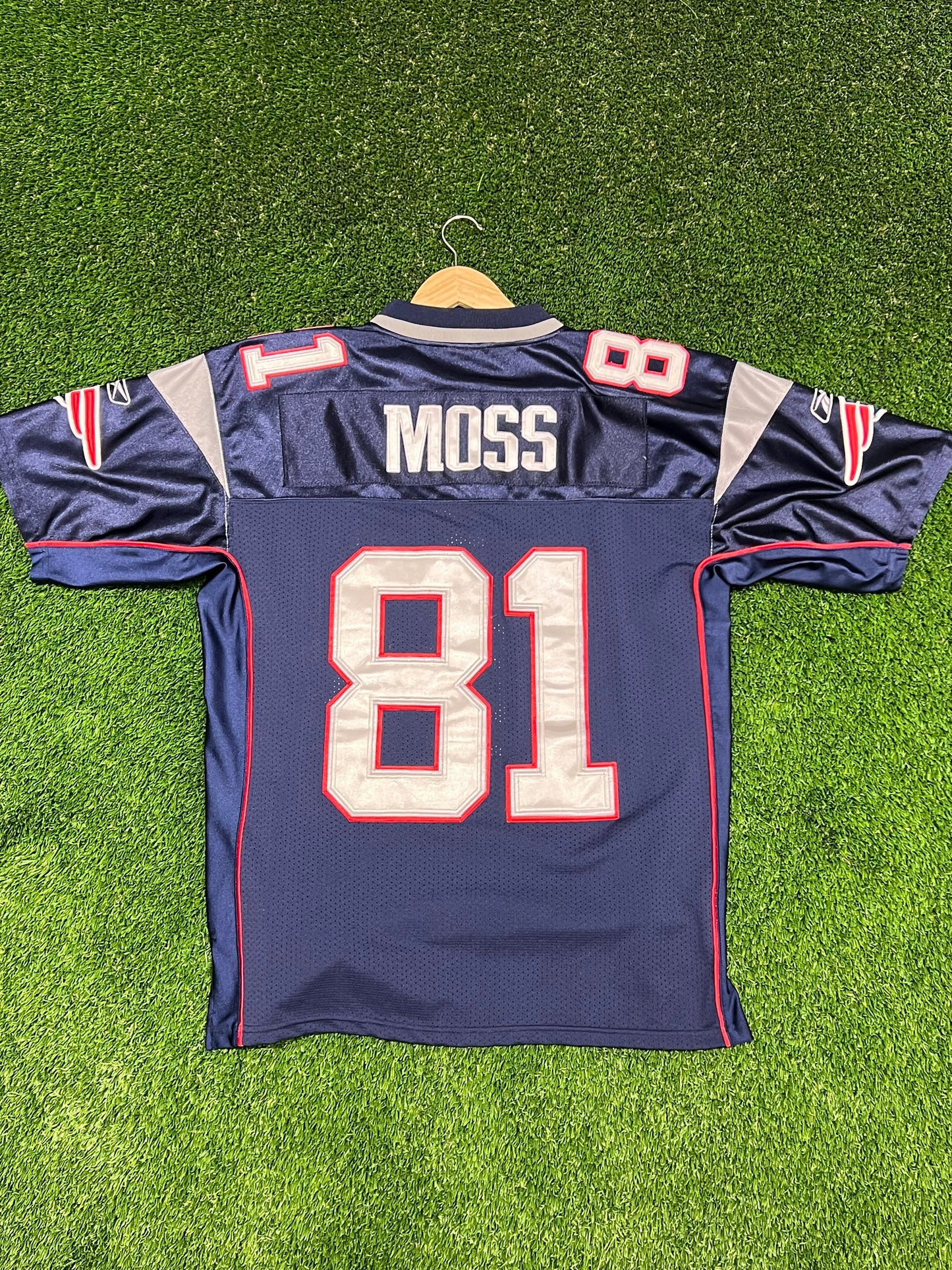 Patriots Randy Moss Jersey Navy Size XL
