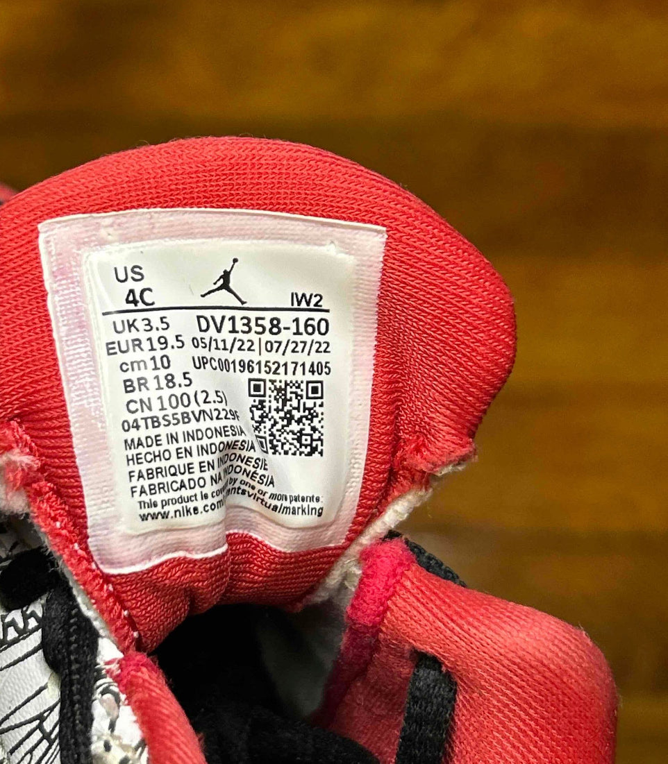 Air Jordan Dub Zero Fire Red Size 4C Toddler shoes