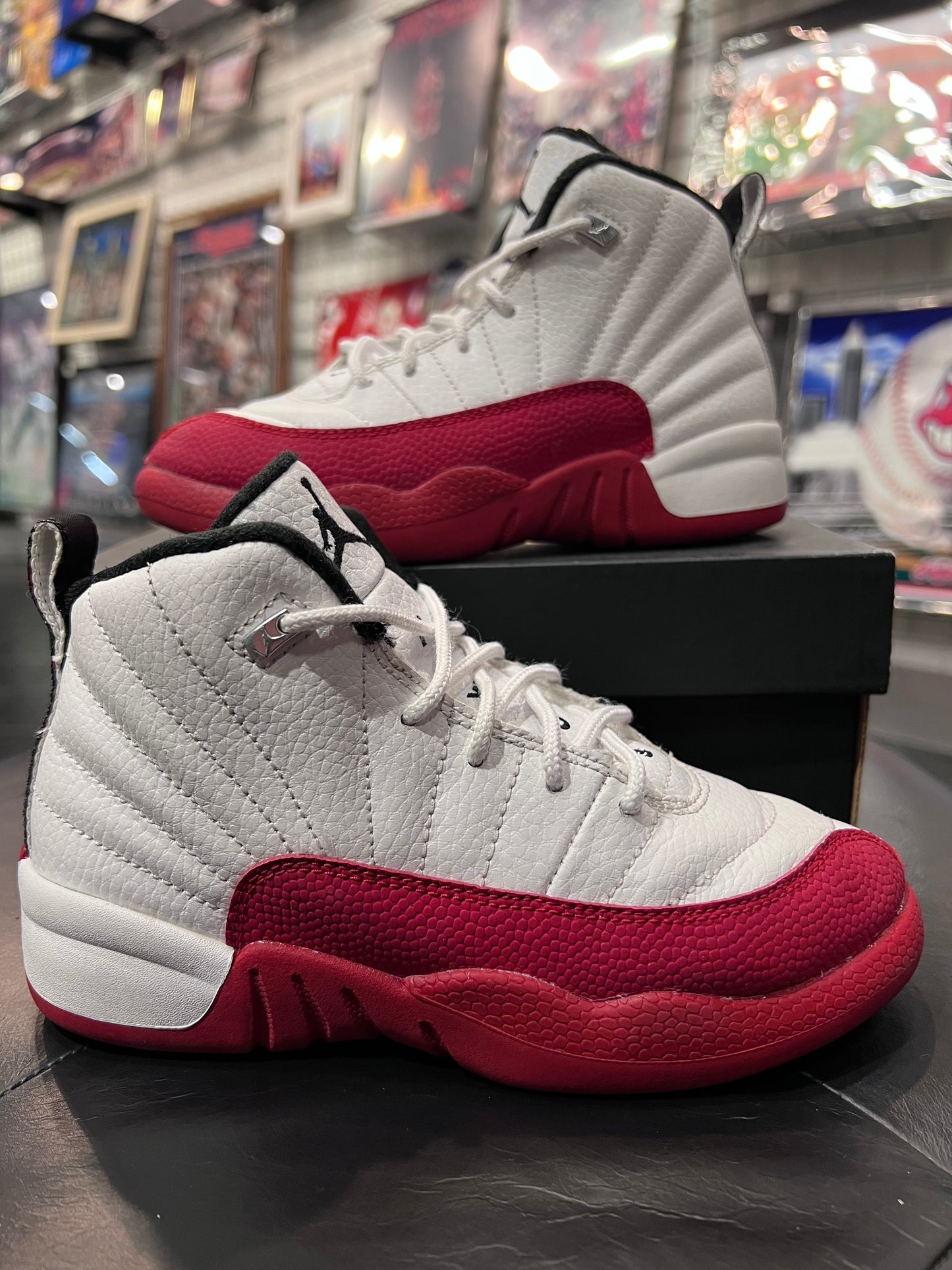 Kids Air Jordan 12 Cherry Size 13c