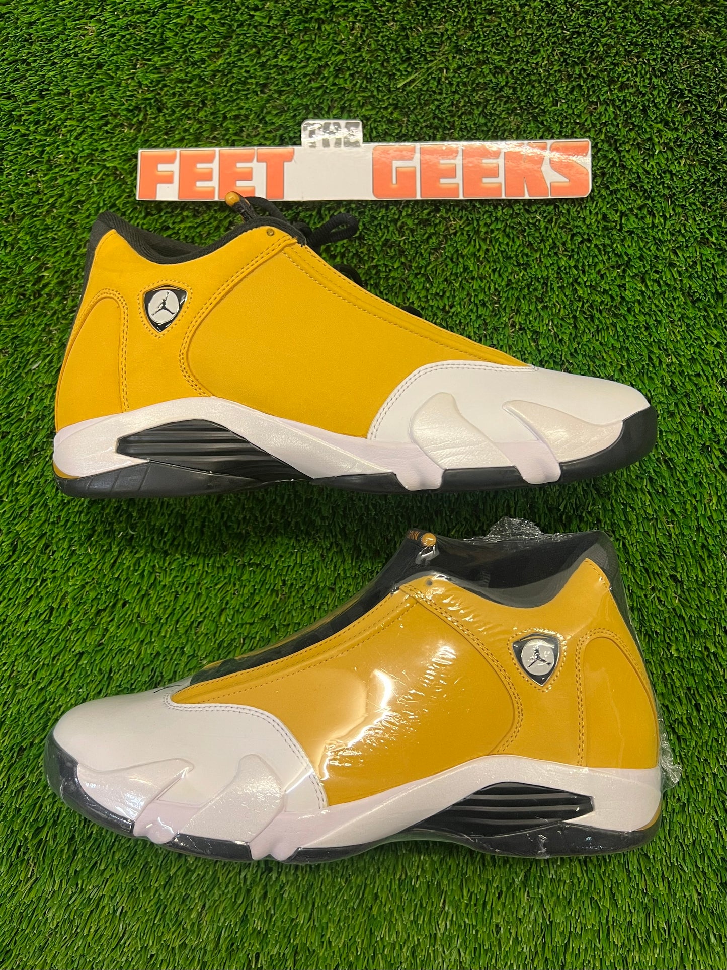 Men’s Air Jordan 14 Yellow Ferrari Size 12 Shoes Brand New