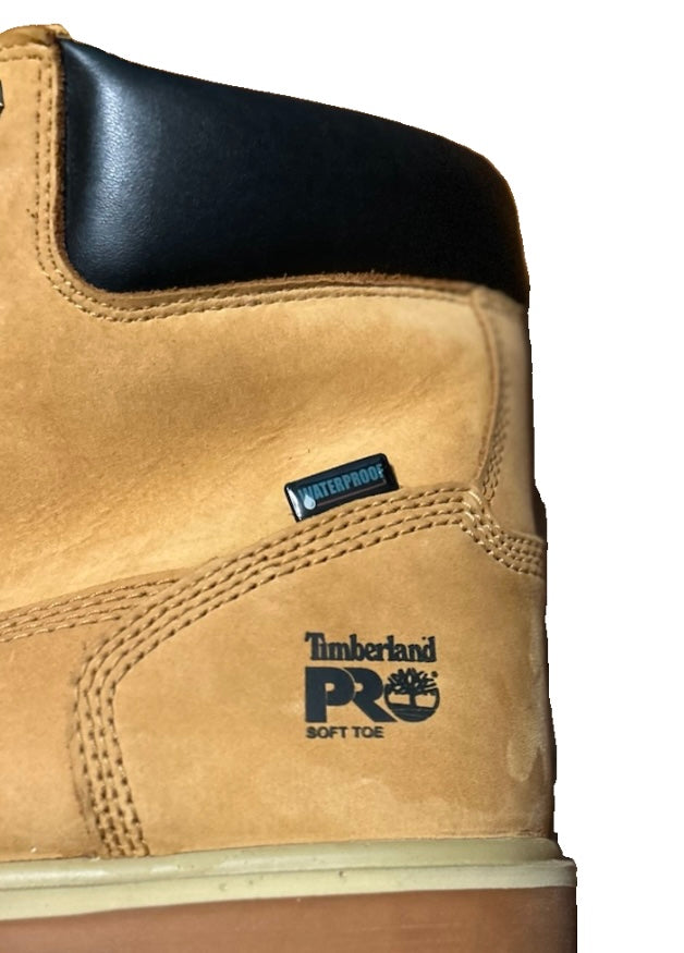 Timberland PRO DirectAttach 6" Waterproof Soft Toe Work Boot Wheat A69159 Mens 9M - NEW No Box